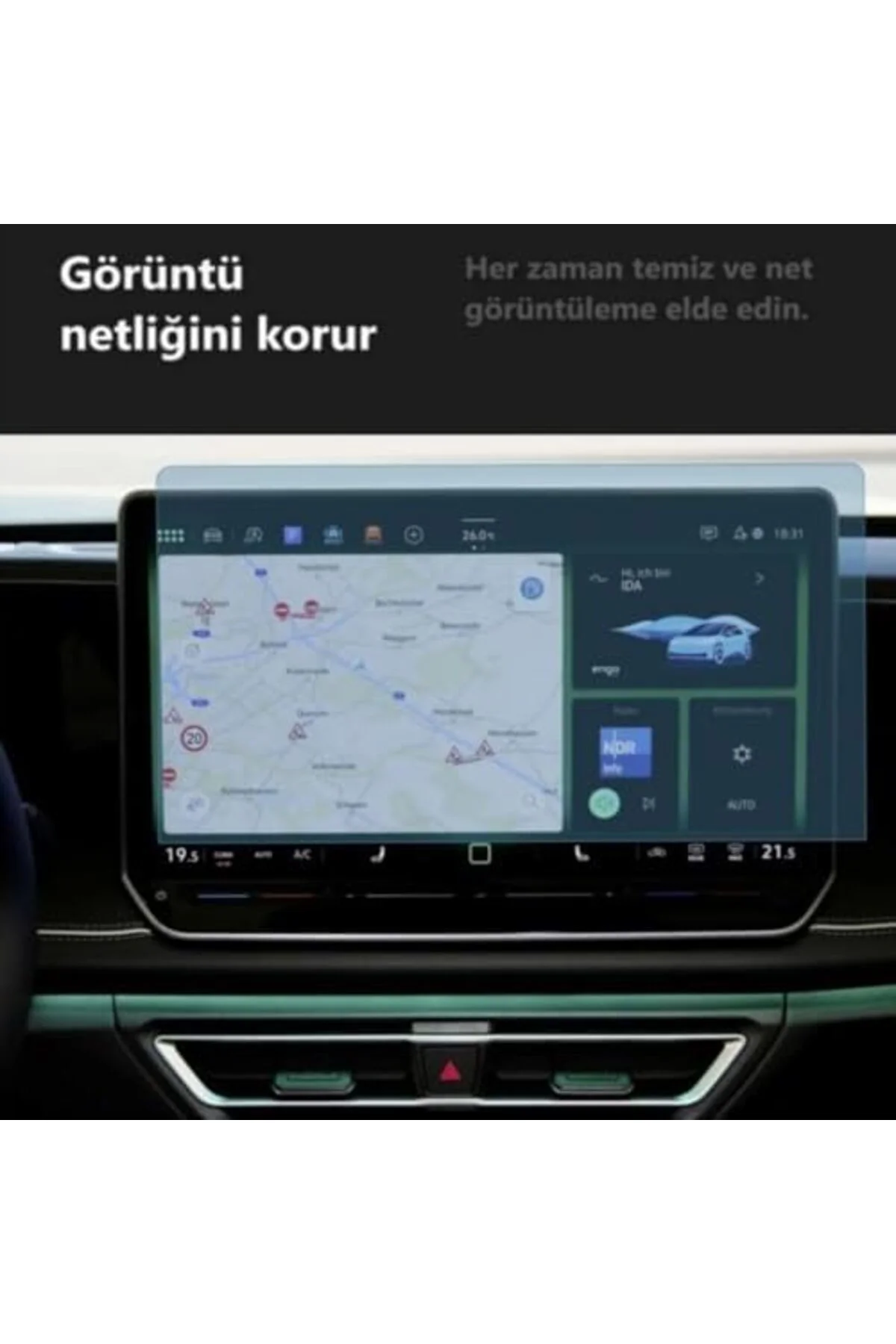 TTKTEKNOLOJİ Golf 8.5 10.3 inç Multimedya Ekran Koruyucu TTKTEKNO