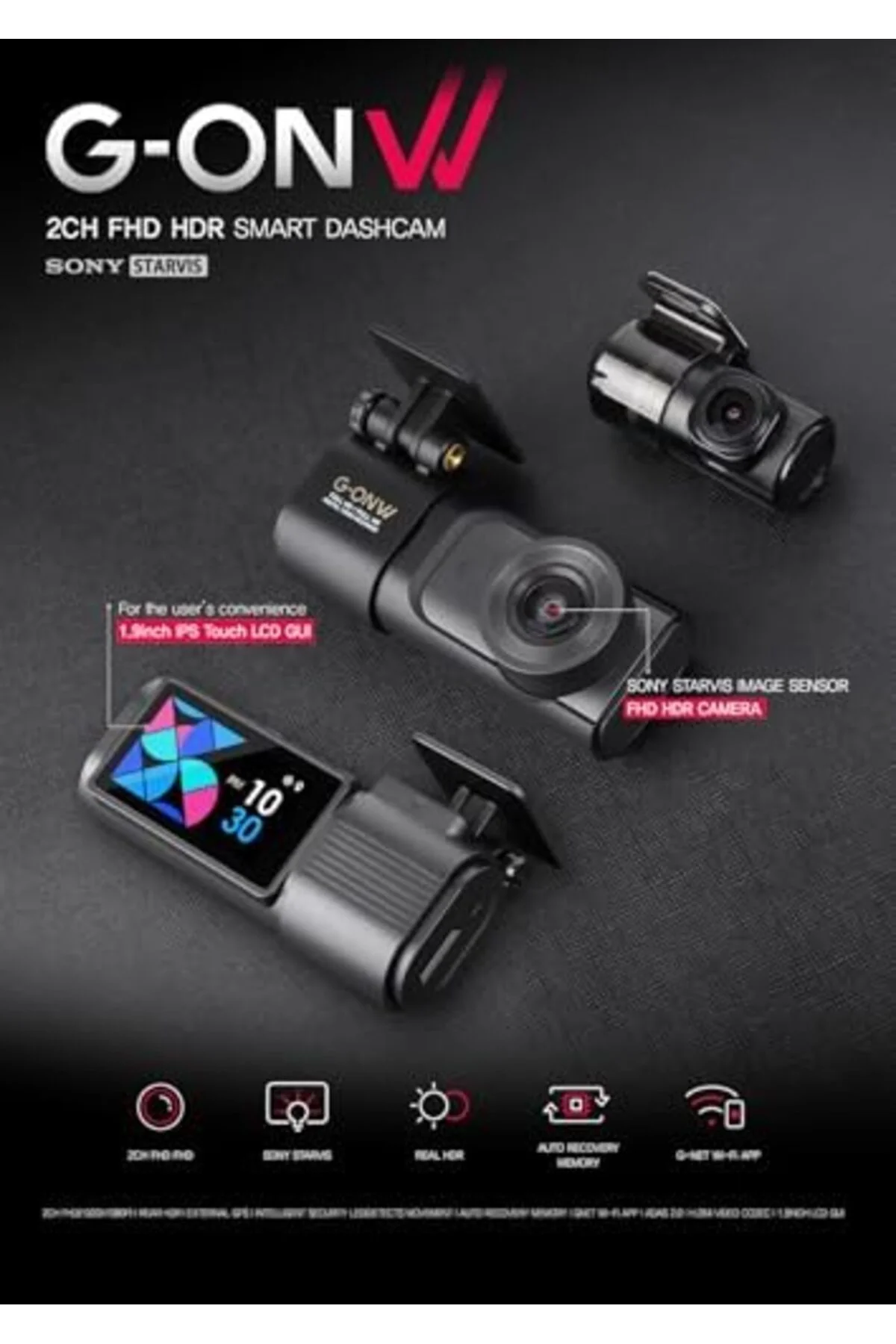 TTKTEKNOLOJİ GONW 2ch FullHD HDR Wi-Fi Akıllı Araç Kamerası TTKTE