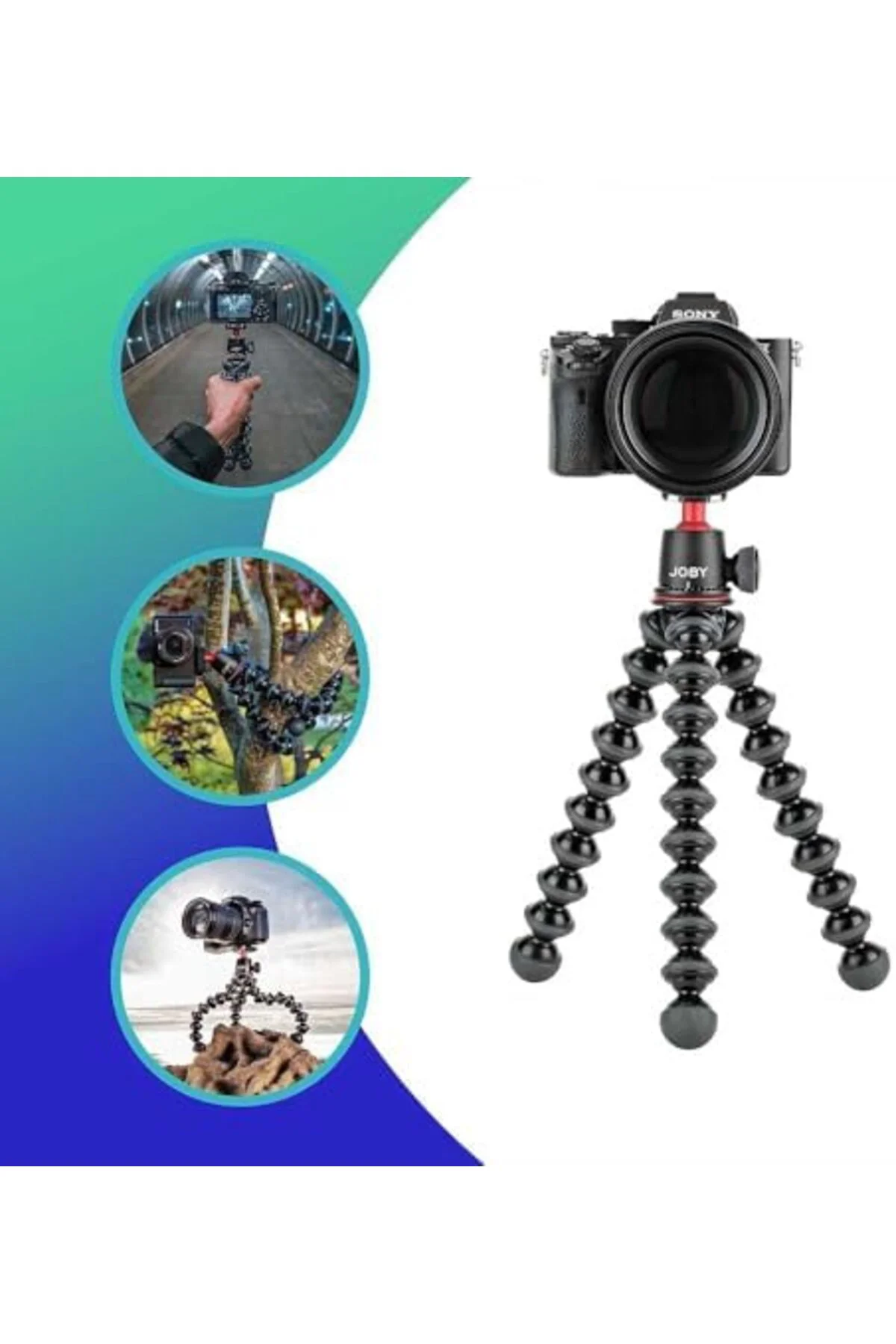 TTKTEKNOLOJİ GorillaPod 3K Kit Esnek ve Hafif (, CSC ve Aynasız K