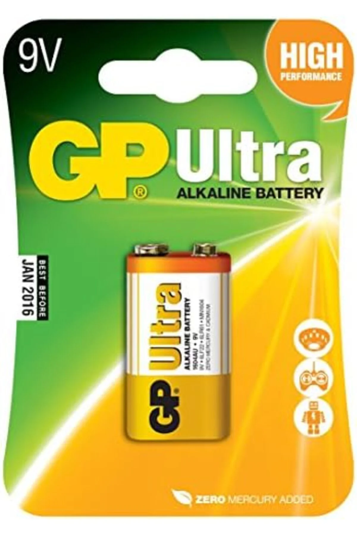 TTKTEKNOLOJİ Gp Batteries Gp1604Au Ultra Alkalin 6Lf22/522/9V Pil
