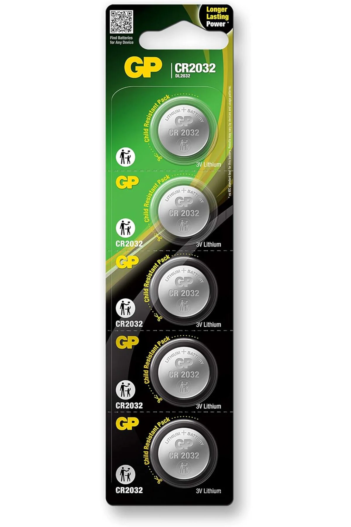 TTKTEKNOLOJİ Gp Batteries Cr2032, 5'Li Kart, Lityum Düğme Pil, 3 