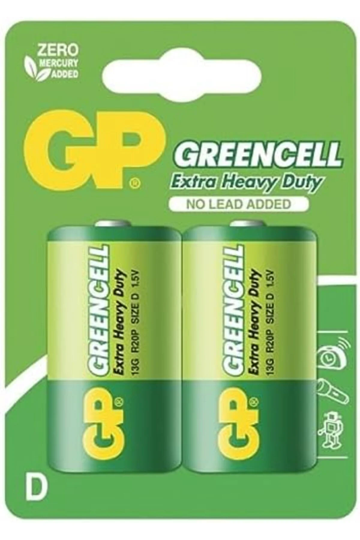TTKTEKNOLOJİ Gp Batteries Gp13G Greencell R20P/1250/D Boy Kalın P TTKTEKNOLOJİ Gp Batteries Gp13G Greencell R20P/1250/D Boy Kalın P