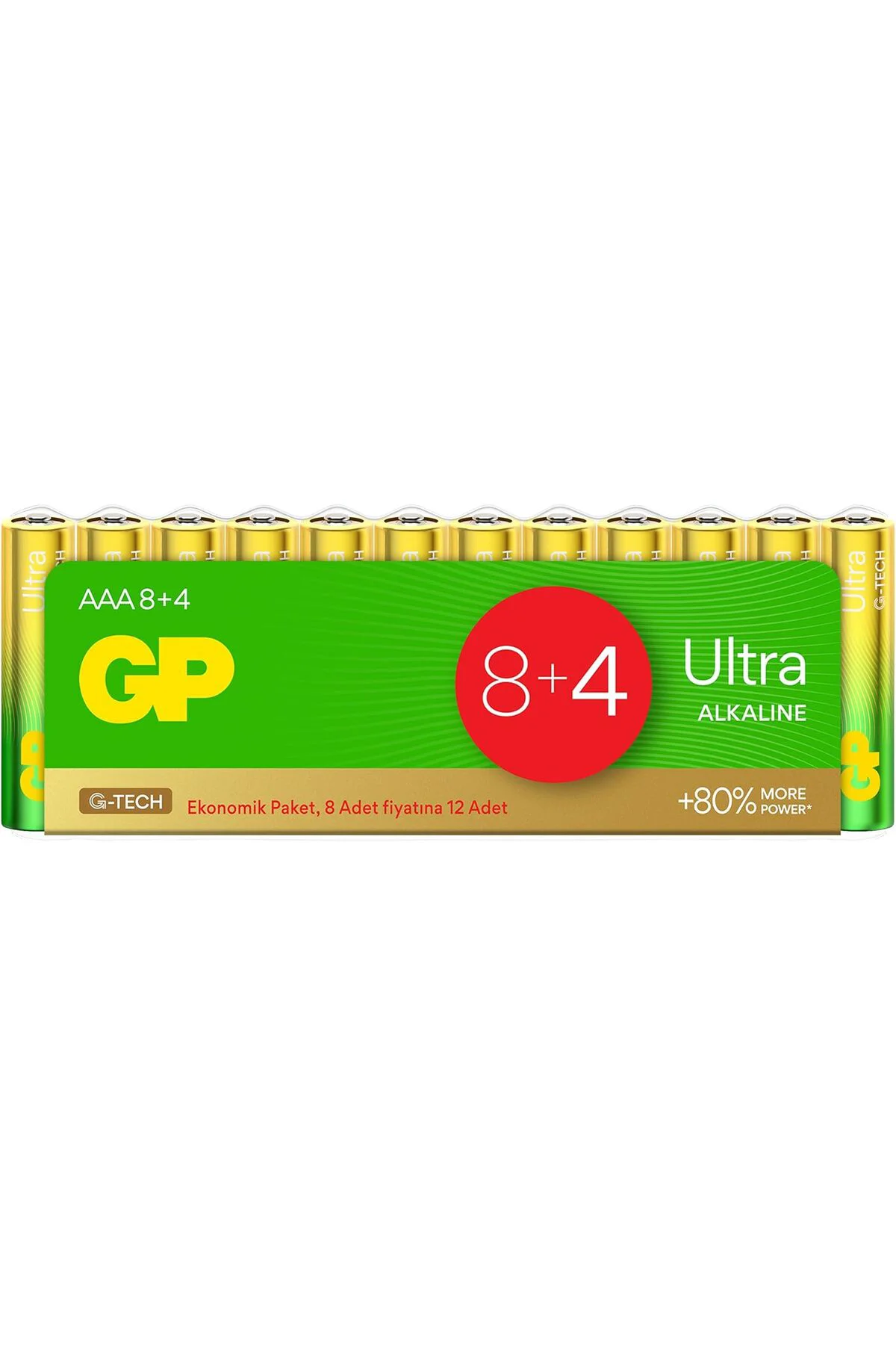 TTKTEKNOLOJİ GP G-TECH Ultra Alkalin İnce LR03 - AAA Boy 1.5V Pil