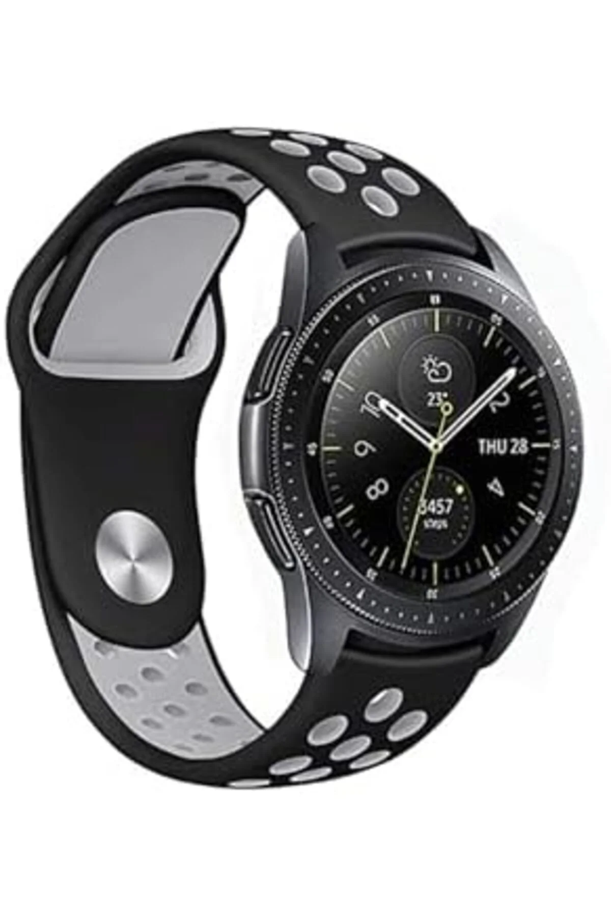 TTKTEKNOLOJİ GT 3 42mm KRD, 02 İle Uyumlu Kordon, Gümüş, Gri TTKT