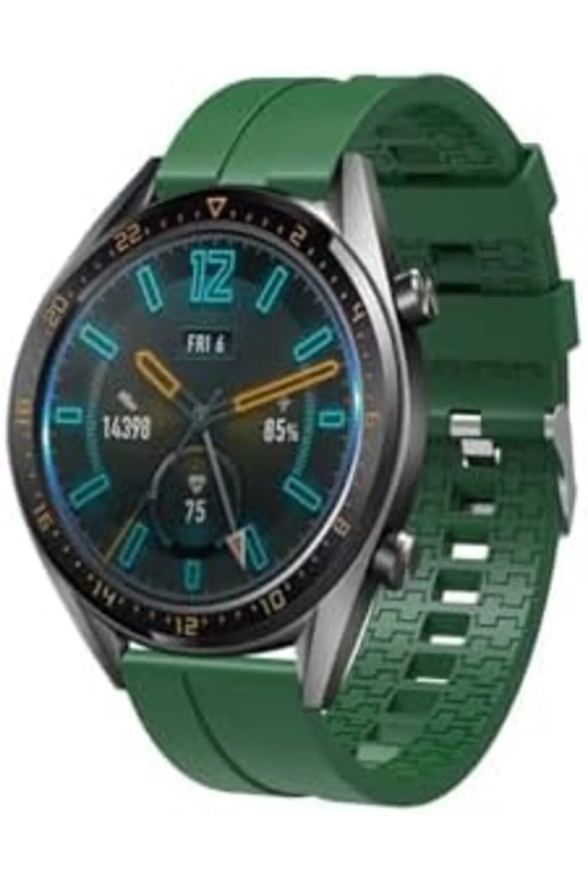 TTKTEKNOLOJİ GT 3 46mm KRD, 23 İle Uyumlu Kordon, Yeşil TTKTEKNOL