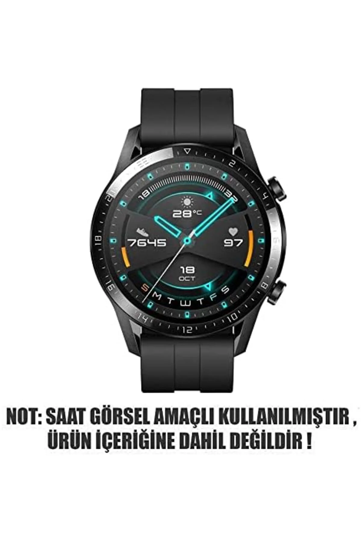 TTKTEKNOLOJİ GT 3 Pro 46mm Titanyum için Kordon, Silicone RapidBa