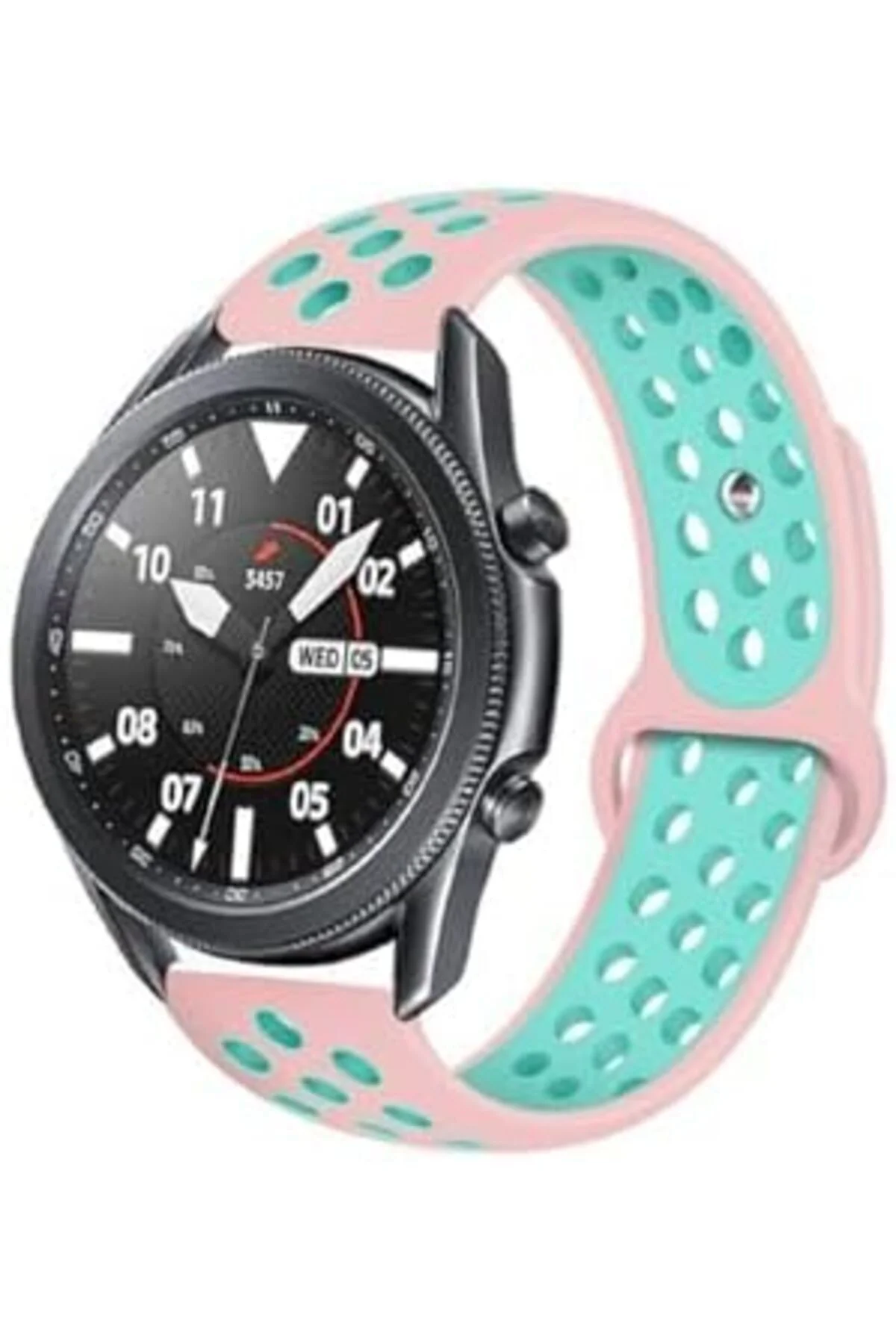 TTKTEKNOLOJİ GT2 46mm KRD, 02 İle Uyumlu Kordon, Pembe, Yeşil TTK