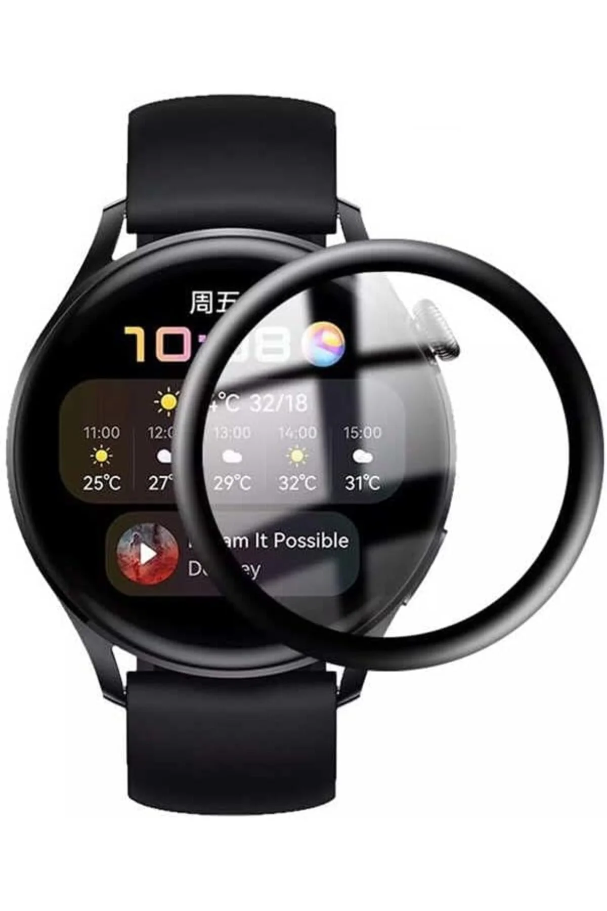 TTKTEKNOLOJİ GT3 GT 3 42mm ile uyumlu Full Ekran Saat Koruyucu Si