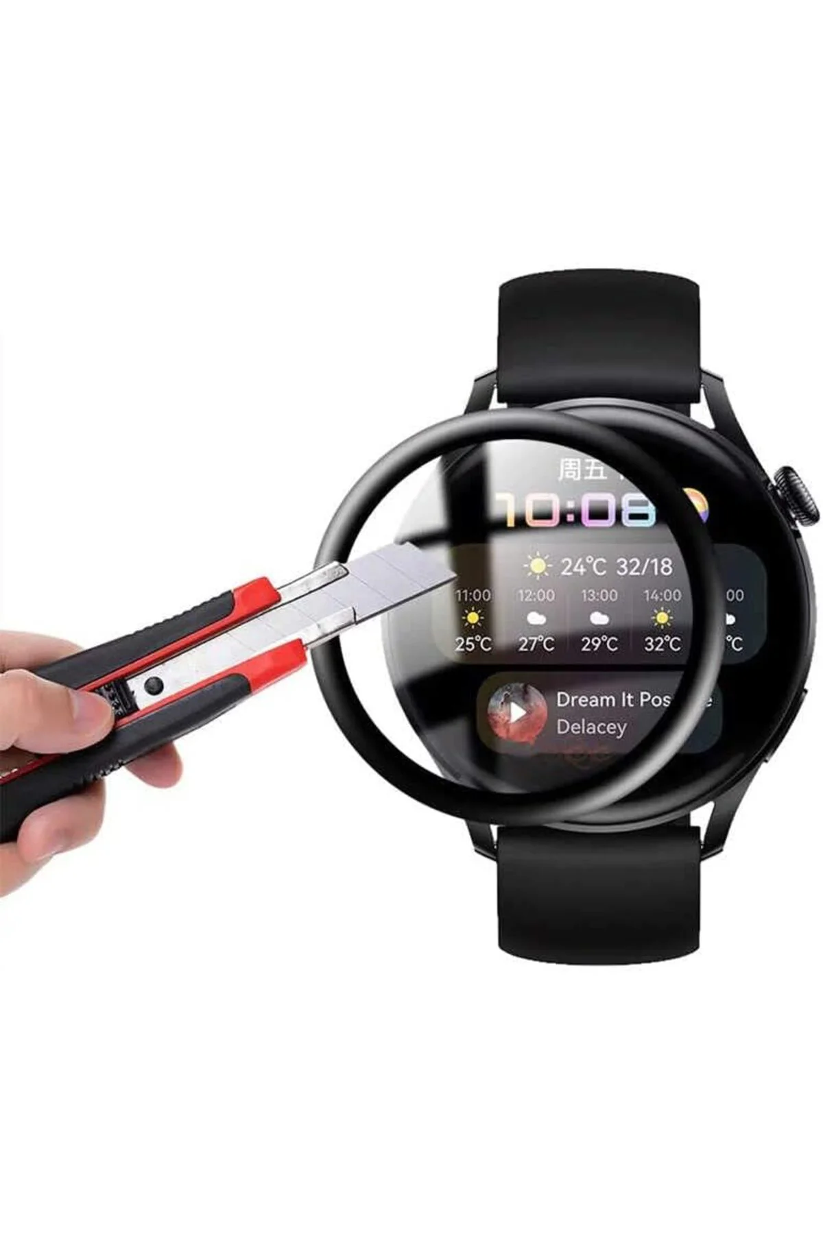 TTKTEKNOLOJİ GT3 GT 3 42mm ile uyumlu Full Ekran Saat Koruyucu Si