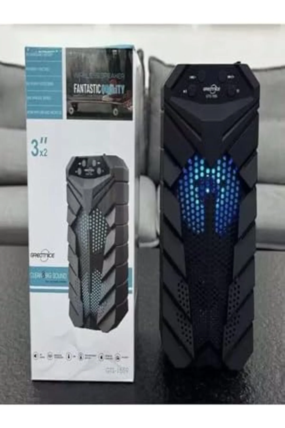 TTKTEKNOLOJİ Gts 1559 3"x2 Fantastik Bluetooth Hoparlör Fm Usb Tf