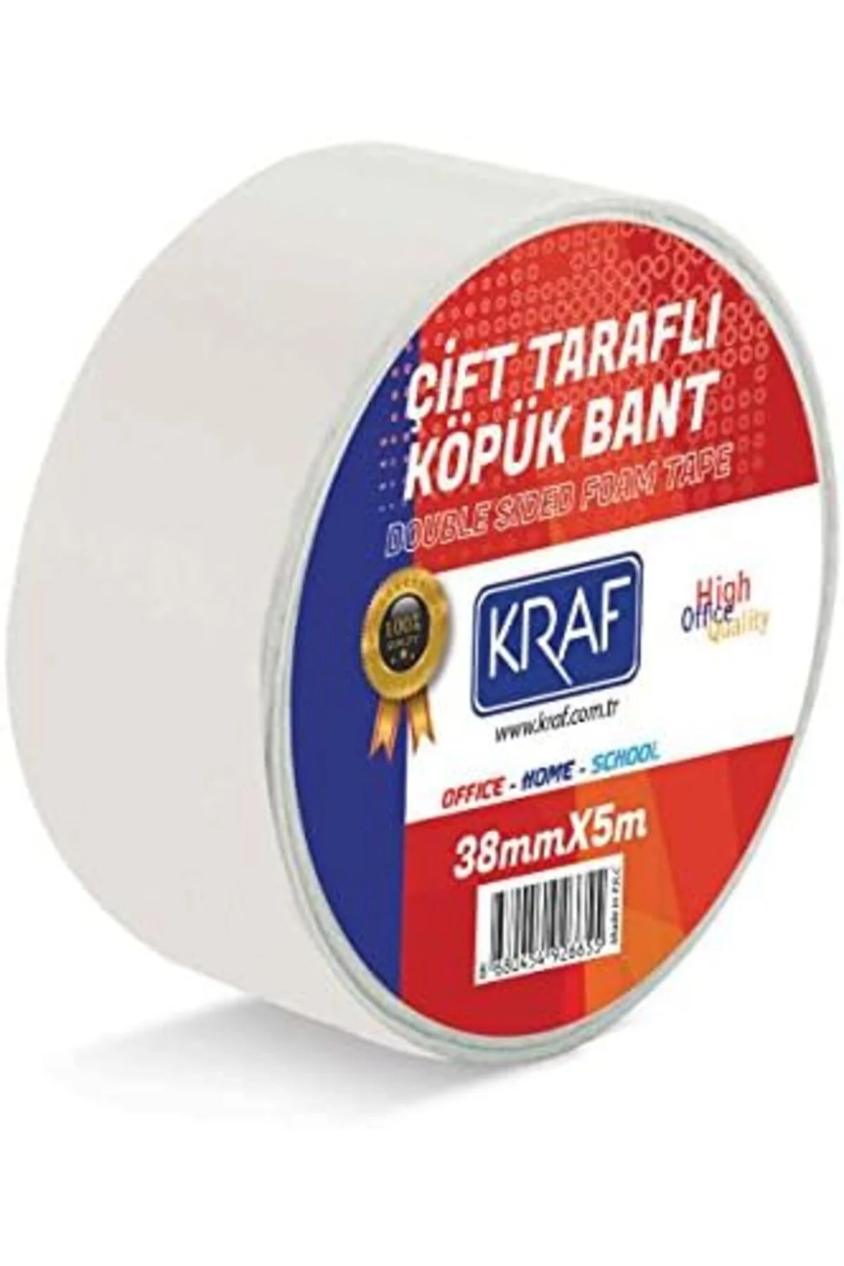 TTKTEKNOLOJİ Güçlü - Kraf Çift Taraflı Köpük Bant - 38 mm x 5 met