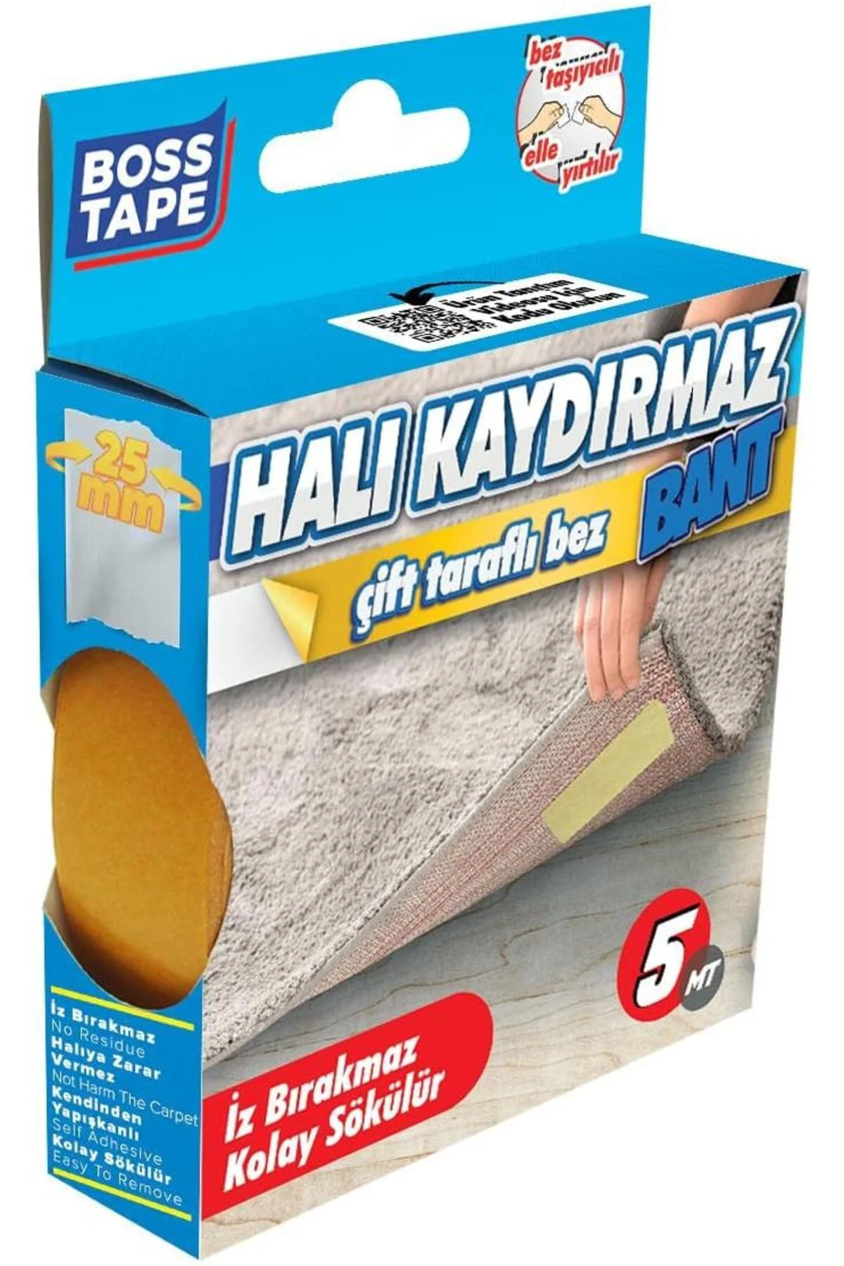 TTKTEKNOLOJİ Hali Kaydirmaz Bant, 25 mm x 5 mt Boyut KRK 395519 TTKTEKNOLOJİ Hali Kaydirmaz Bant, 25 mm x 5 mt Boyut KRK 395519