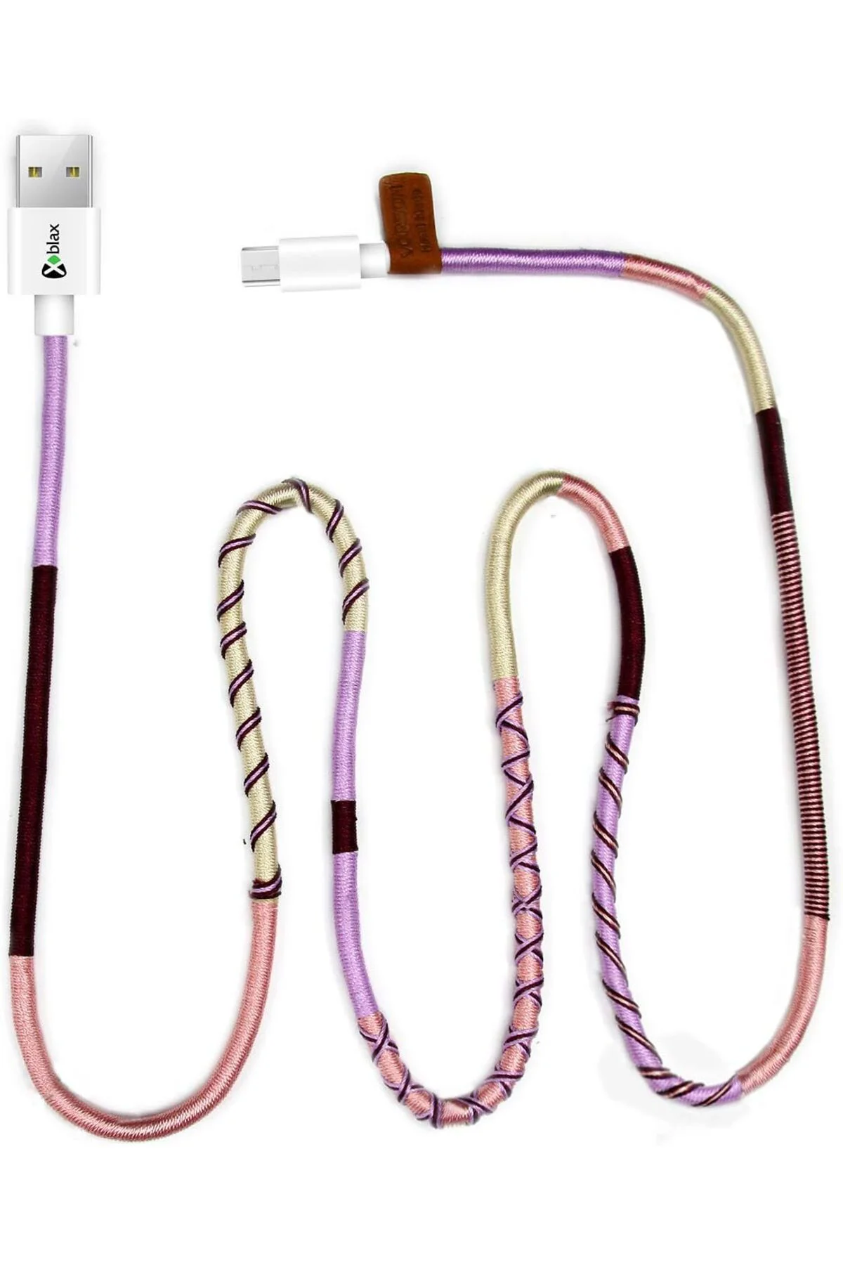 TTKTEKNOLOJİ Handmade Purple Mix Micro Şarj ve Data Kablosu, 100 