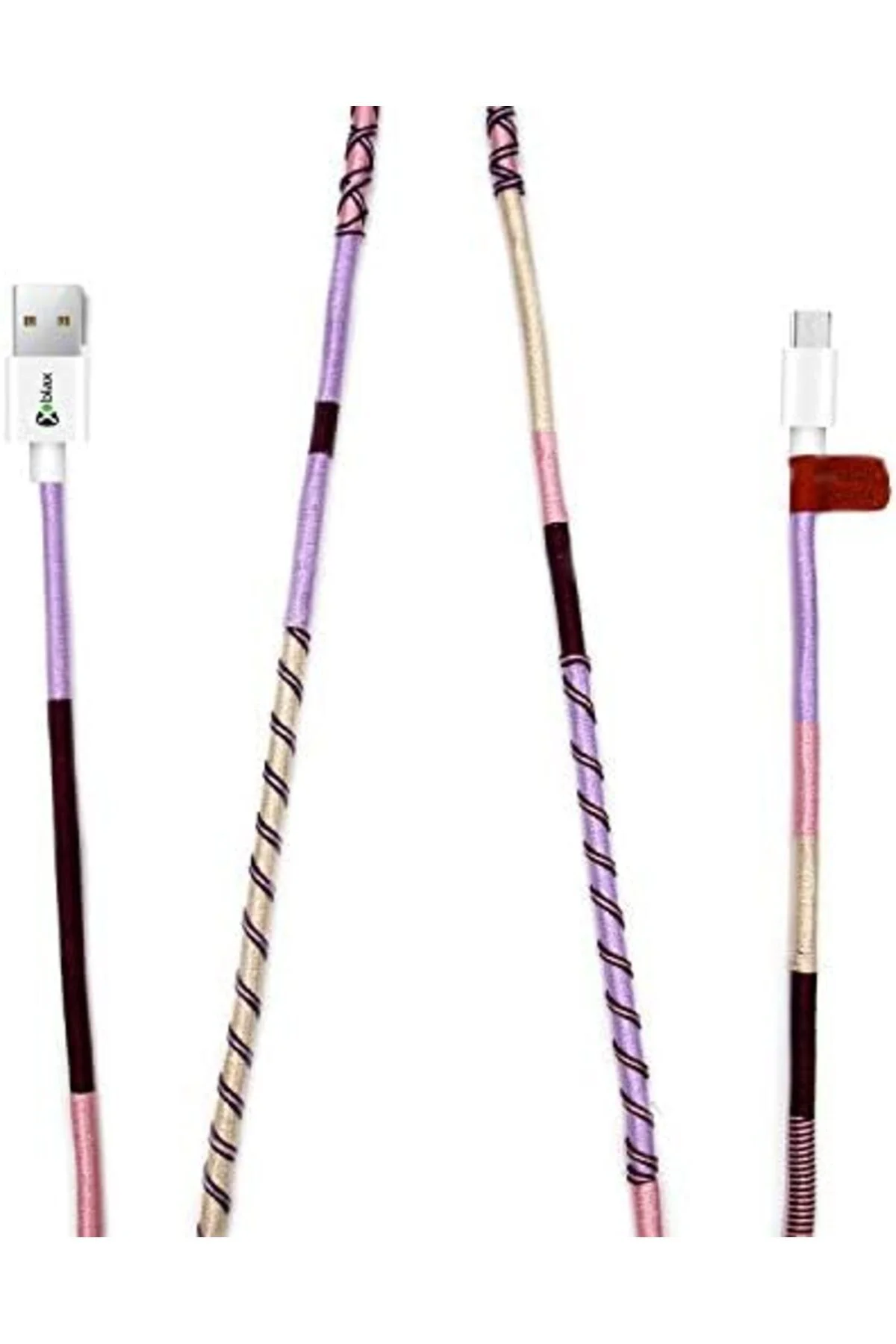 TTKTEKNOLOJİ Handmade Purple Mix Micro Şarj ve Data Kablosu, 100 