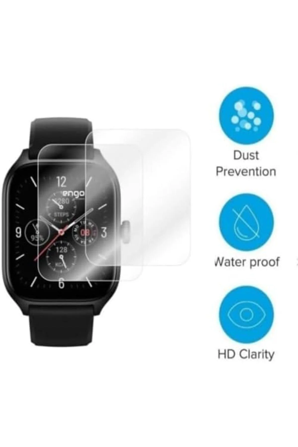TTKTEKNOLOJİ Haylou Smart 2 Ekran Koruyucu TPU Film Şeffaf 2 Adet