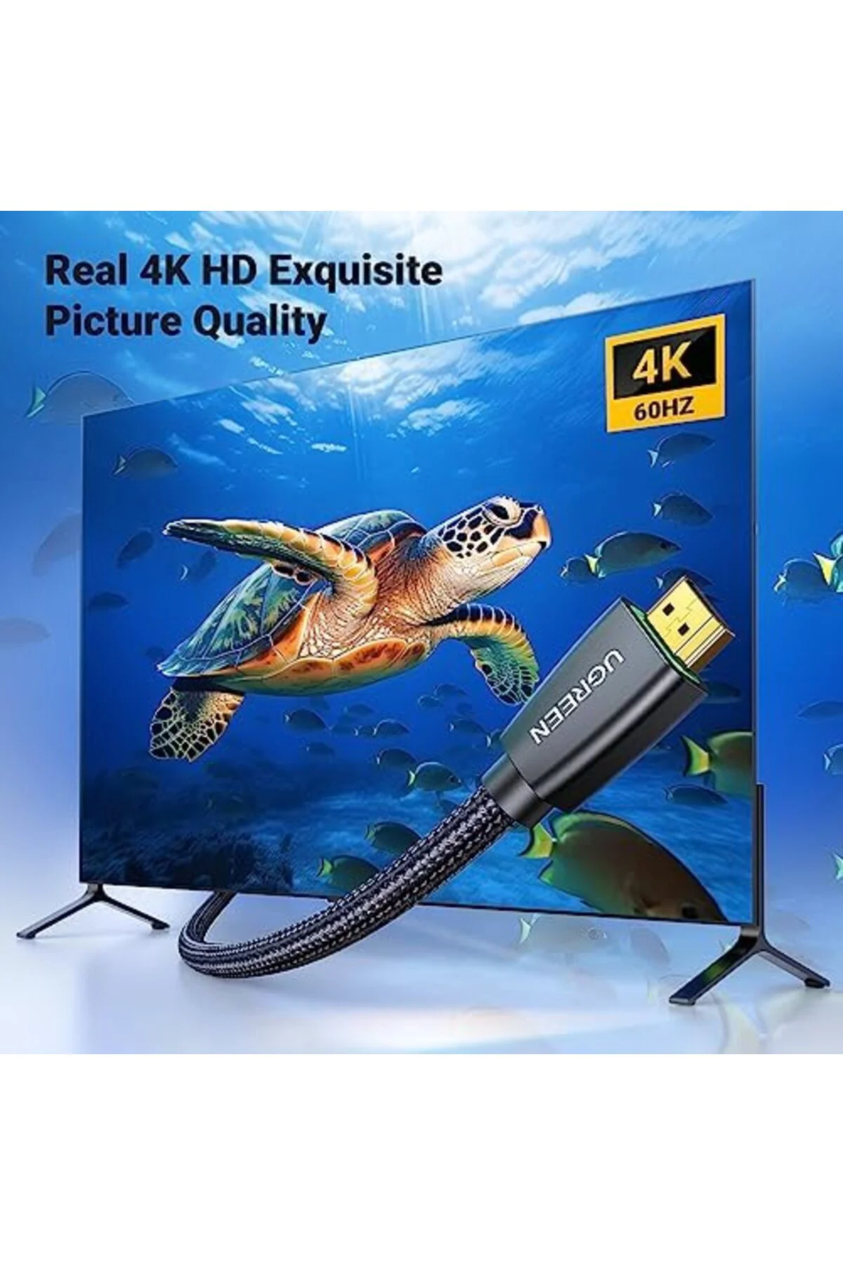 TTKTEKNOLOJİ HDMI Kablo 4K 60Hz UHD 2.0 HDMI ARC Kablo HDR 3D Spe