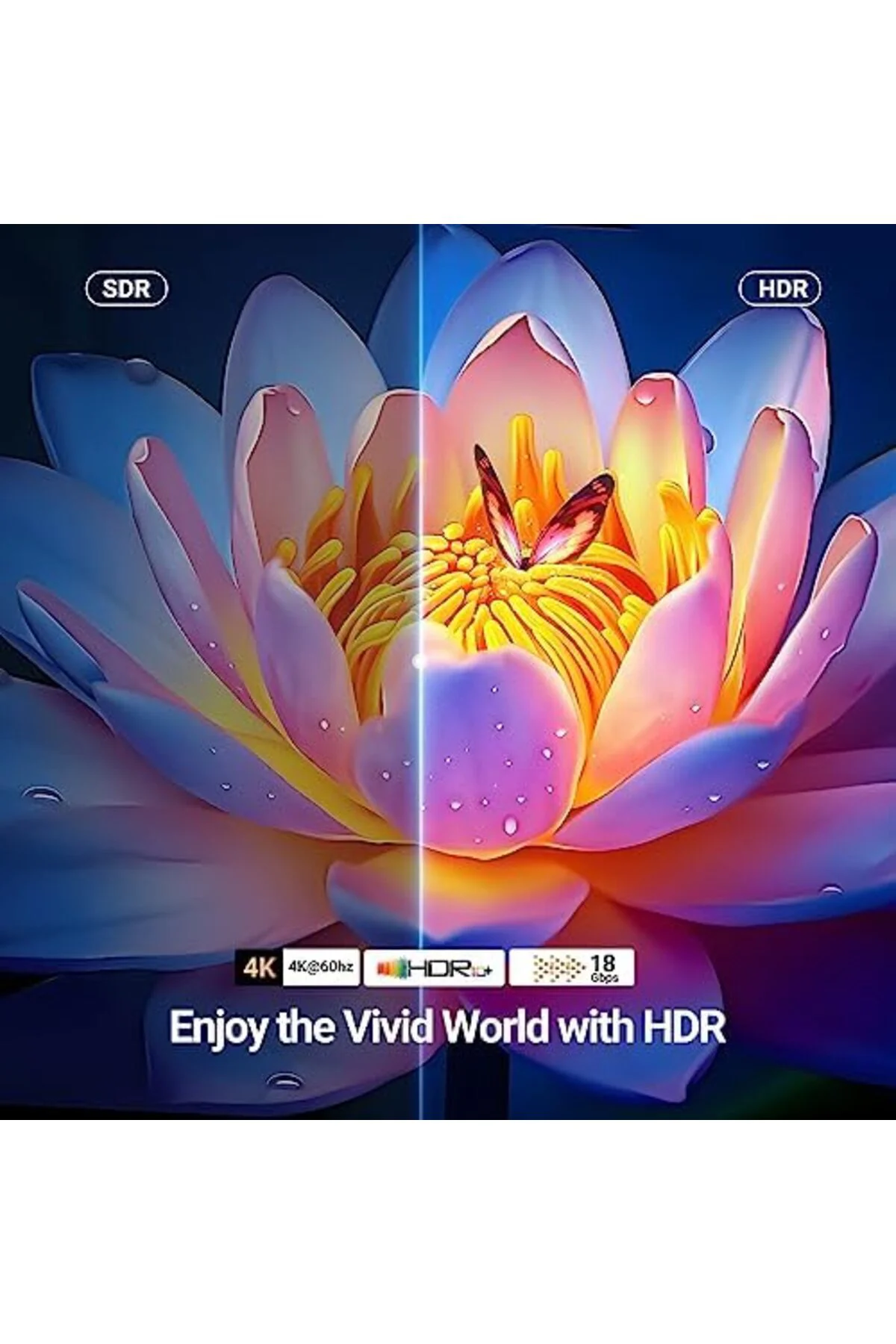 TTKTEKNOLOJİ HDMI Kablo 4K 60Hz UHD 2.0 HDMI ARC Kablo HDR 3D Spe
