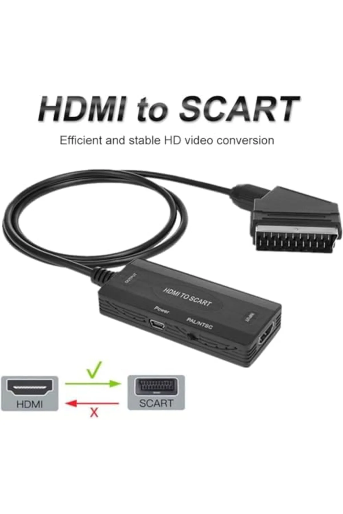 TTKTEKNOLOJİ HDMI to Dönüştürücü Adaptör, HDMI Görüntü ve Sesi CV