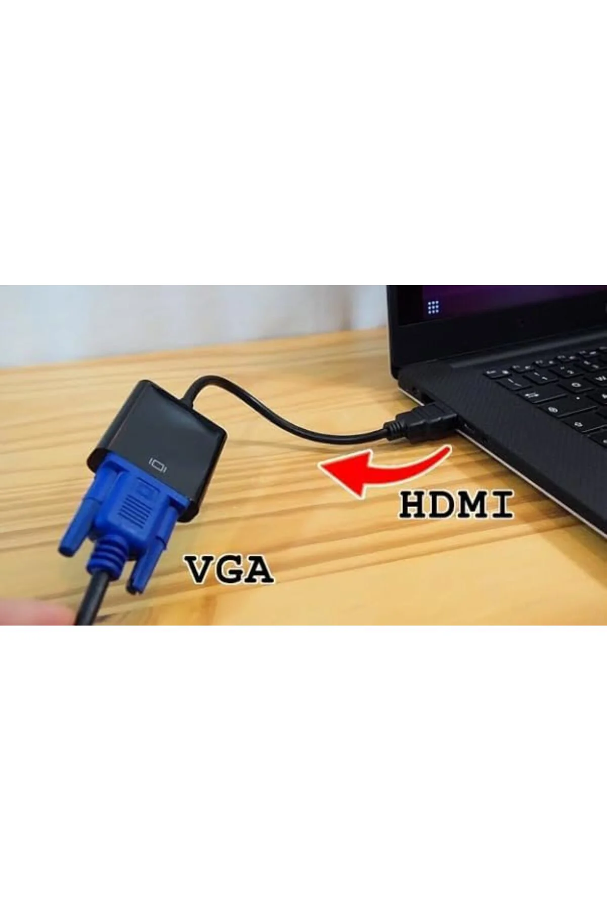 TTKTEKNOLOJİ HDMI To Vga Monitör Tv Çevirici Dönüştürücü Kablosu 