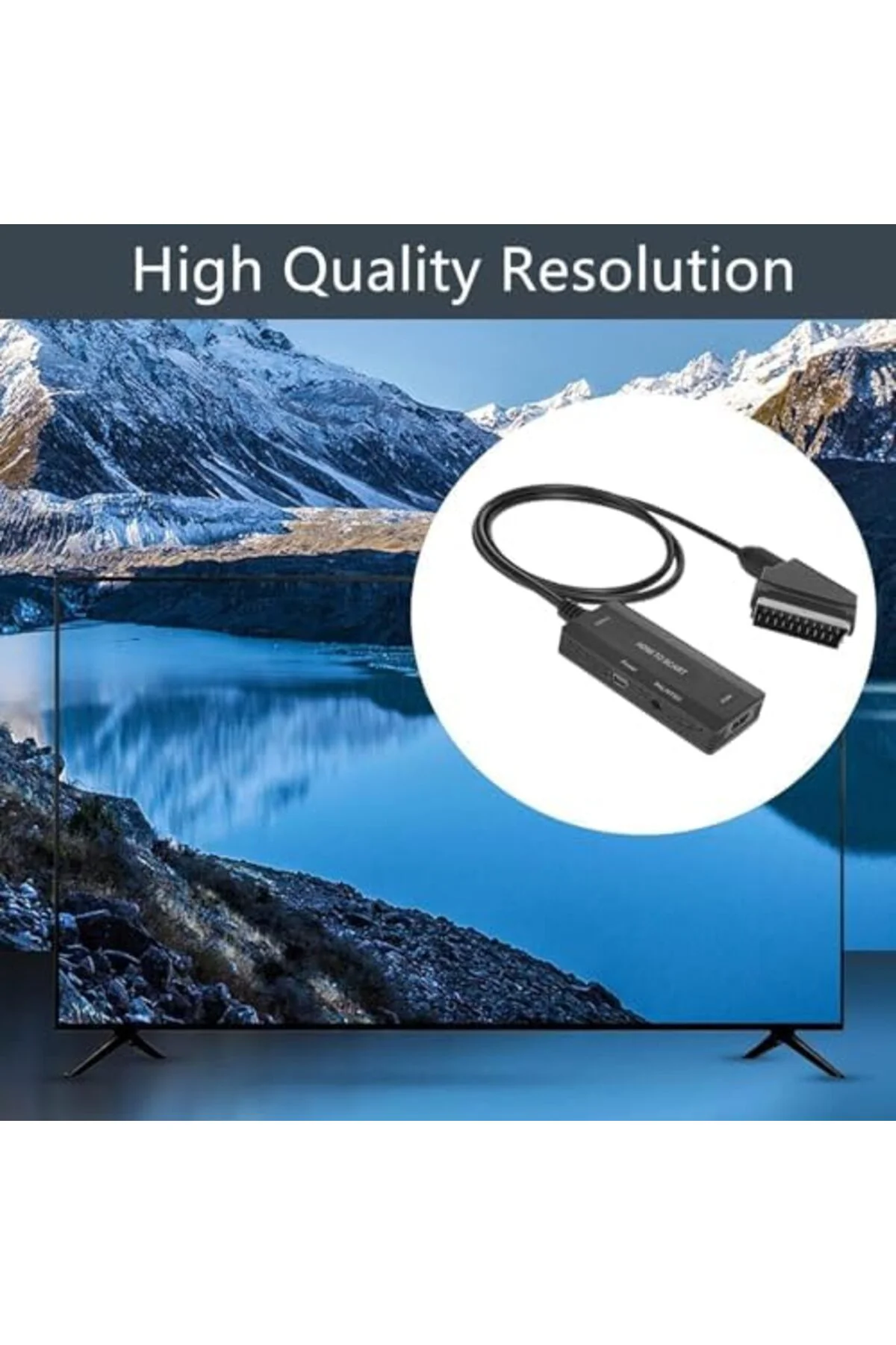 TTKTEKNOLOJİ HDMI to Dönüştürücü Adaptör, HDMI Görüntü ve Sesi CV