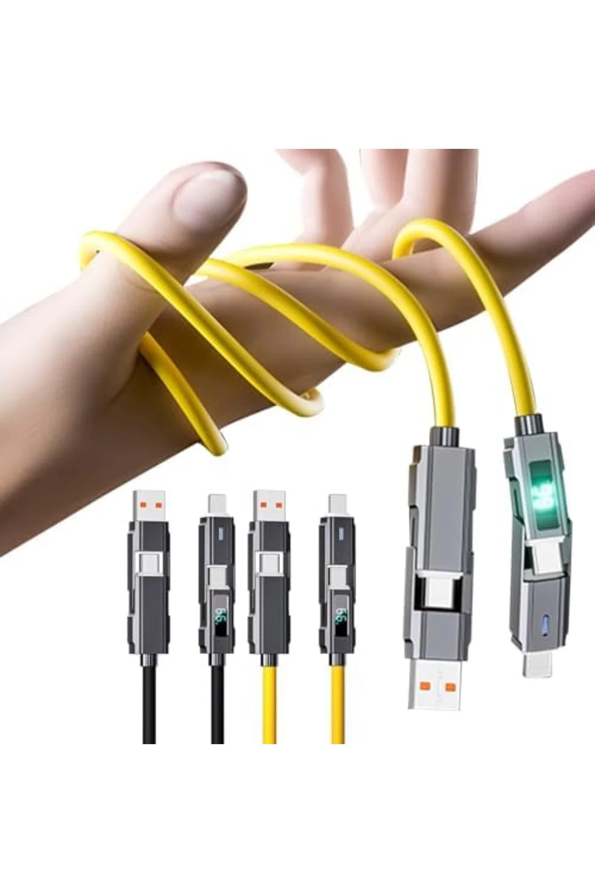 TTKTEKNOLOJİ heartz 4 İN 1 LED EKRANLI 65W-27W PD USB İOS TYPE C TTKTEKNOLOJİ heartz 4 İN 1 LED EKRANLI 65W-27W PD USB İOS TYPE C