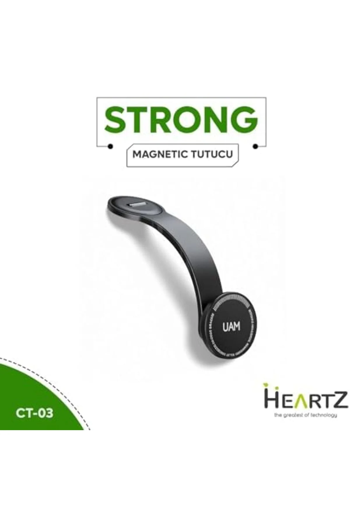 TTKTEKNOLOJİ Heartz UAM CT-03 Manyetik Araç Telefon Tutucu, 360 D TTKTEKNOLOJİ Heartz UAM CT-03 Manyetik Araç Telefon Tutucu, 360 D
