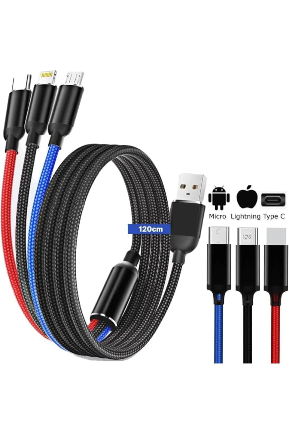 TTKTEKNOLOJİ Hızlı Şarj ve Data Aktarım Kablosu, 60W - 3A USB A, TTKTEKNOLOJİ Hızlı Şarj ve Data Aktarım Kablosu, 60W - 3A USB A,