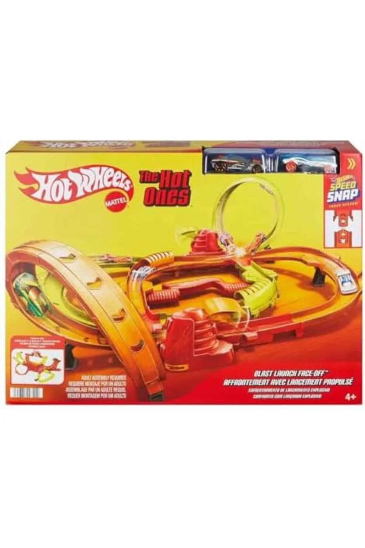 TTKTEKNOLOJİ Hot Ones Turbo Oyun Parkuru, 1:64 ölçekli 2 araç ve 
