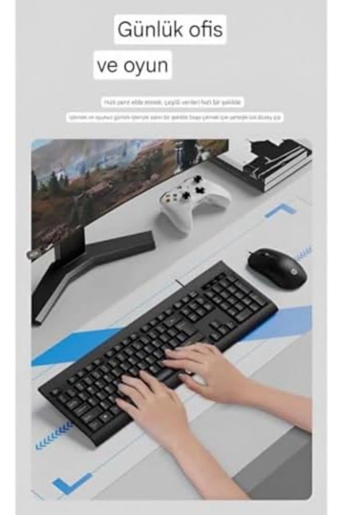 TTKTEKNOLOJİ HP KM100 Kablolu Klavye Mouse Set İngilice Q TTKTEKN