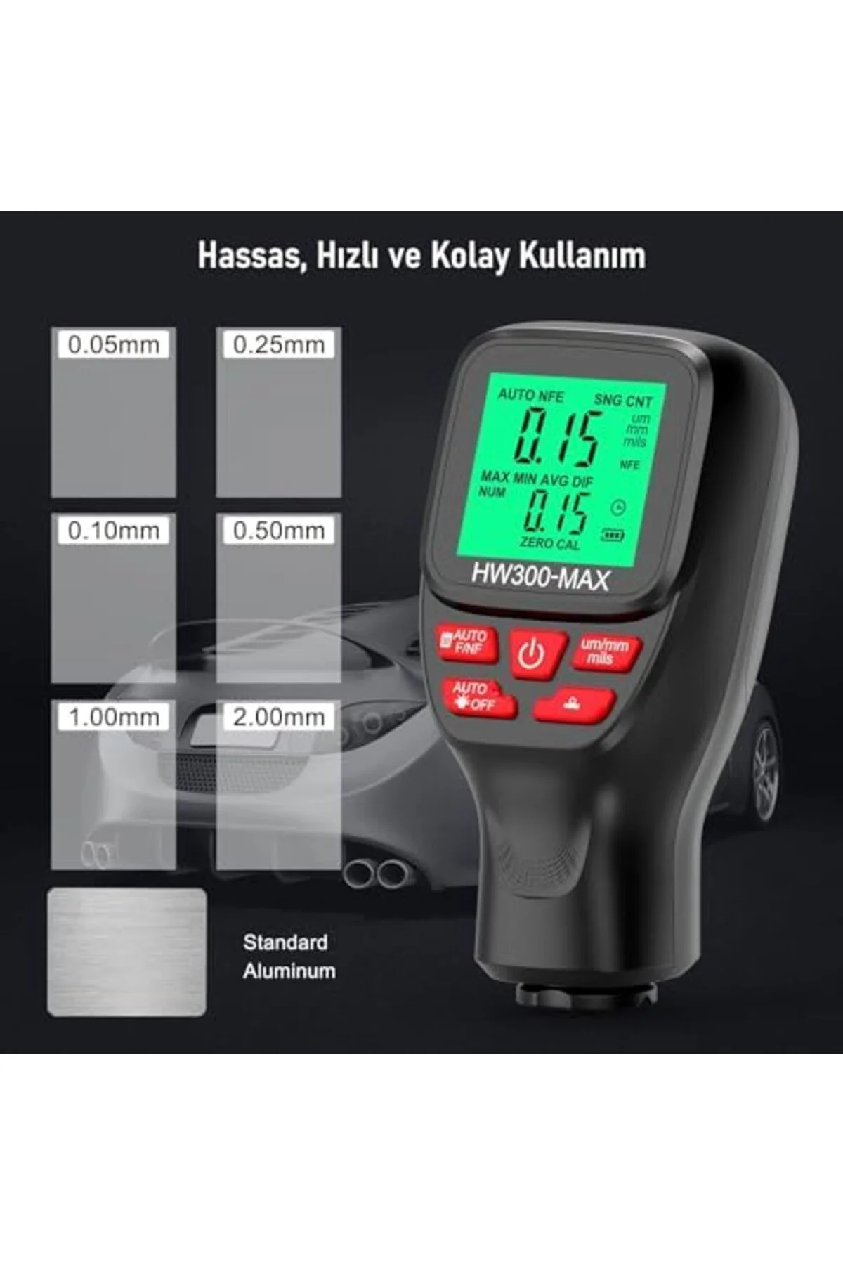 TTKTEKNOLOJİ HW300-MAX Dijital Kaplama Kalınlığı Ölçer – 0-2000 µ TTKTEKNOLOJİ HW300-MAX Dijital Kaplama Kalınlığı Ölçer – 0-2000 µ