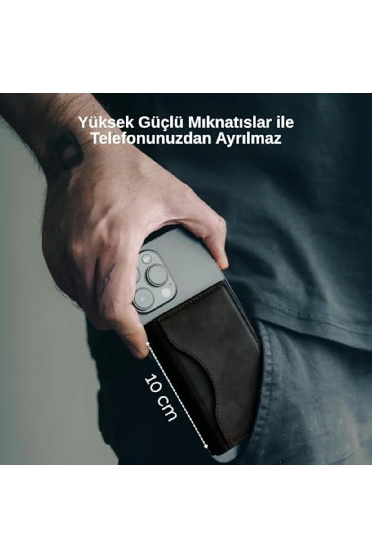 TTKTEKNOLOJİ ile Uyumlu MagSafe özellikli Cüzdan Vegan Deri Güçlü