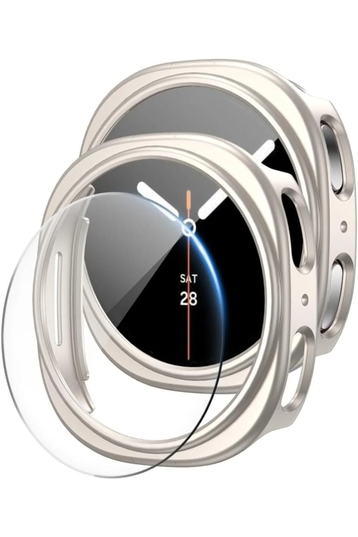 TTKTEKNOLOJİ - ile uyumlu Galaxy 8 44mm Sert PC Kasa ve Ekran Kor TTKTEKNOLOJİ - ile uyumlu Galaxy 8 44mm Sert PC Kasa ve Ekran Kor