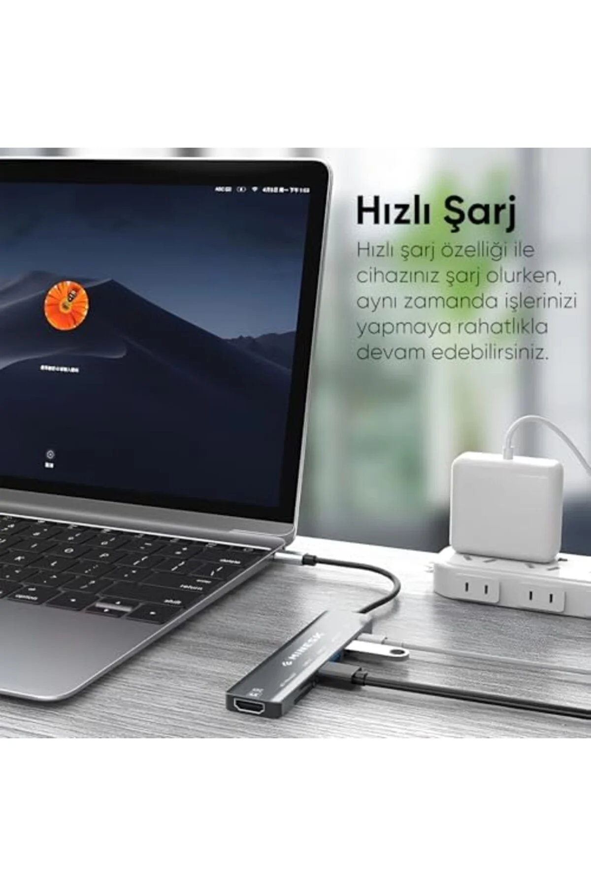 TTKTEKNOLOJİ ile Uyumlu USB-C Hub Çoklayıcı HDMI/SD Card/Micro SD