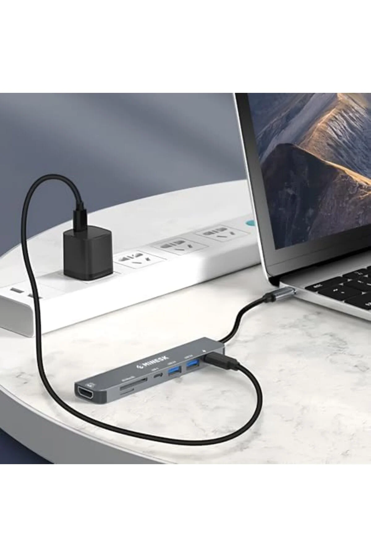 TTKTEKNOLOJİ ile Uyumlu USB-C Hub Çoklayıcı HDMI/SD Card/Micro SD