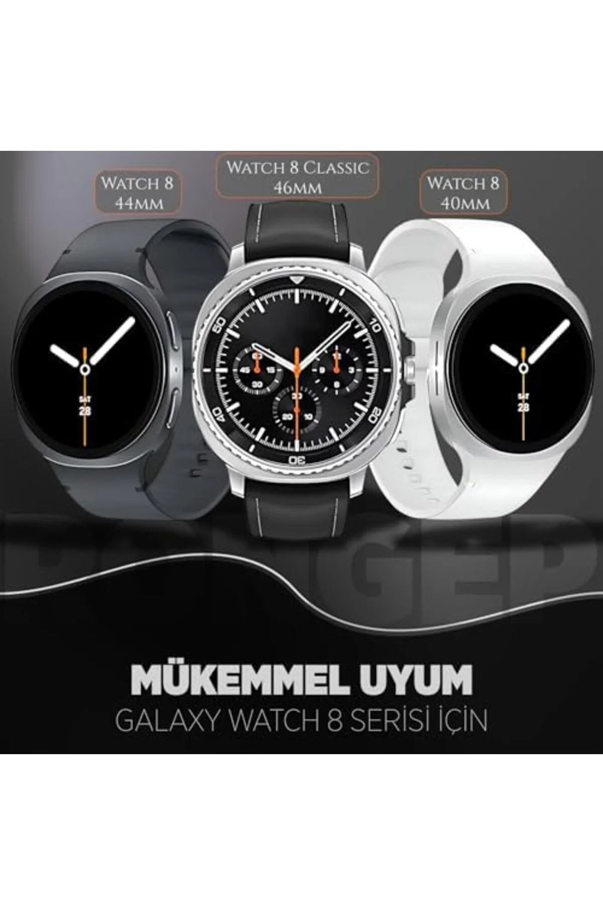 TTKTEKNOLOJİ ile Uyumlu Loop Kordon Galaxy 8 44mm/40mm/ 46mm için