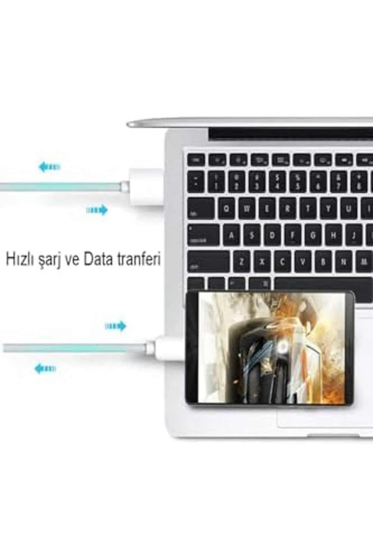 TTKTEKNOLOJİ İletişm Type-c 6 Amper Hızlı Şarj ve Data Kablosu 1 