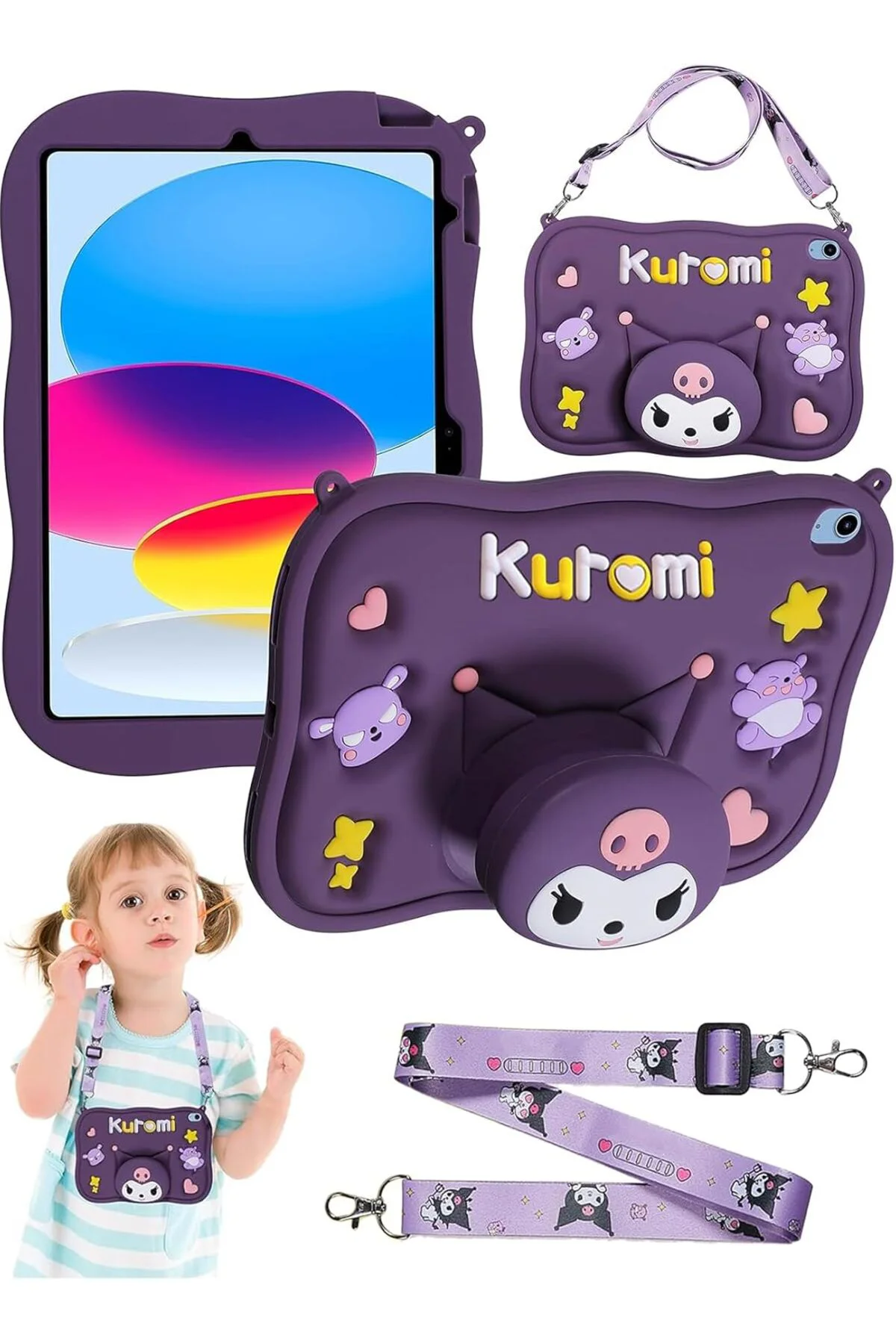 TTKTEKNOLOJİ iPad 10.9 10. Nesil ile Uyumlu Tablet Kılıfı, Mor, S TTKTEKNOLOJİ iPad 10.9 10. Nesil ile Uyumlu Tablet Kılıfı, Mor, S