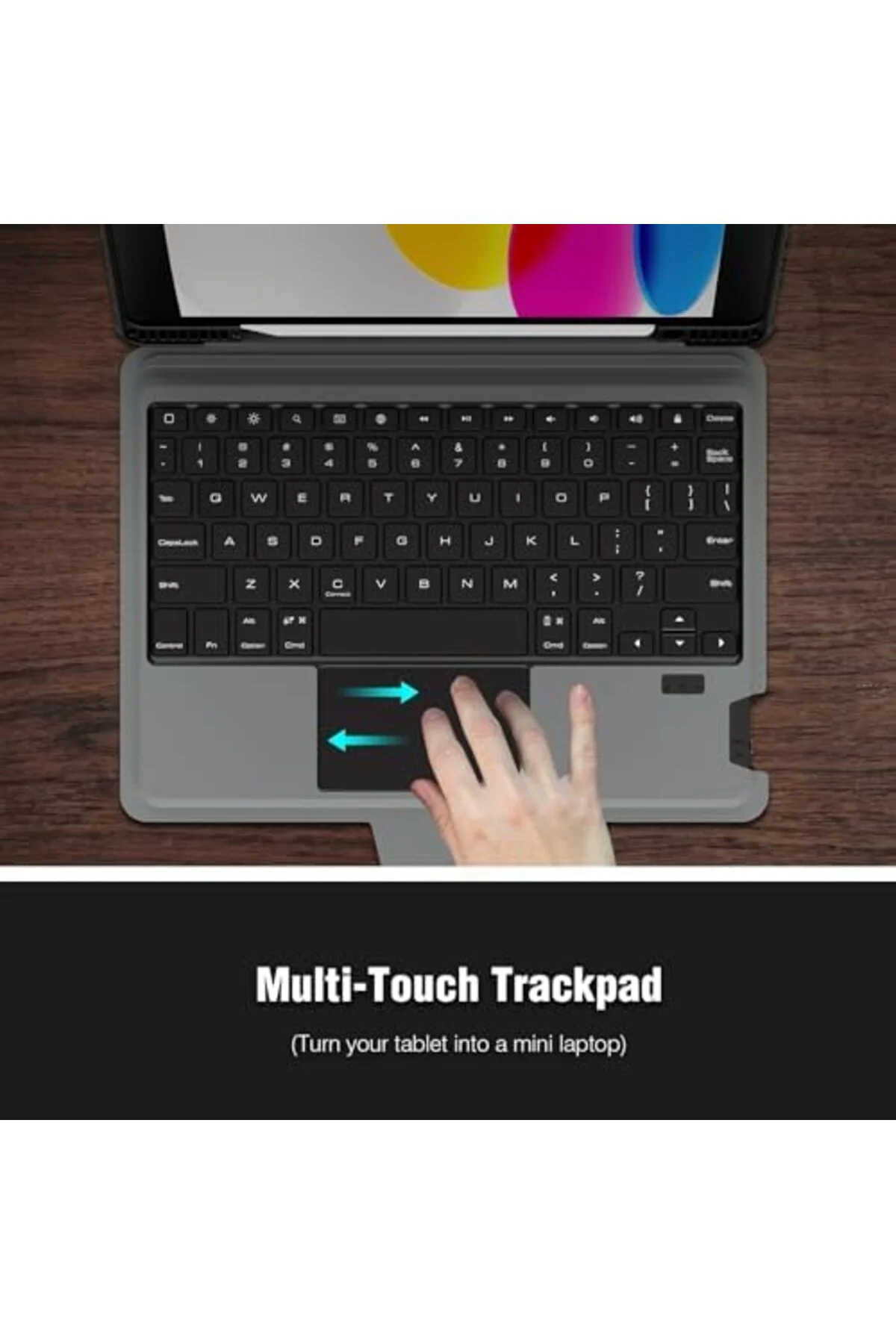TTKTEKNOLOJİ iPad A16 11./iPad için 10. Nesil Klavyeli Kılıf 10.9