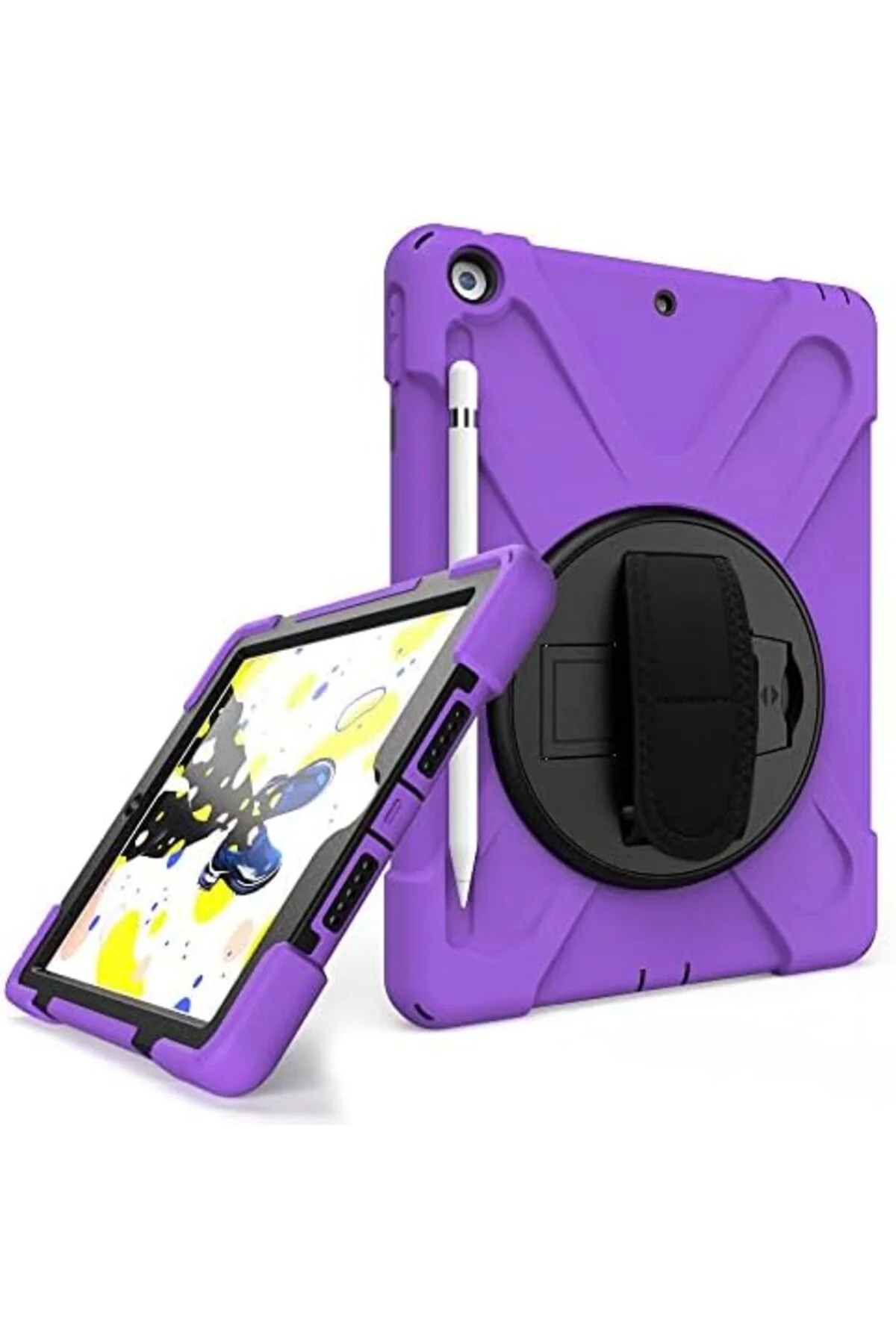 TTKTEKNOLOJİ iPad Air 1 9.7 ile uyumlu Kılıf Askılı Zırhlı Tank A