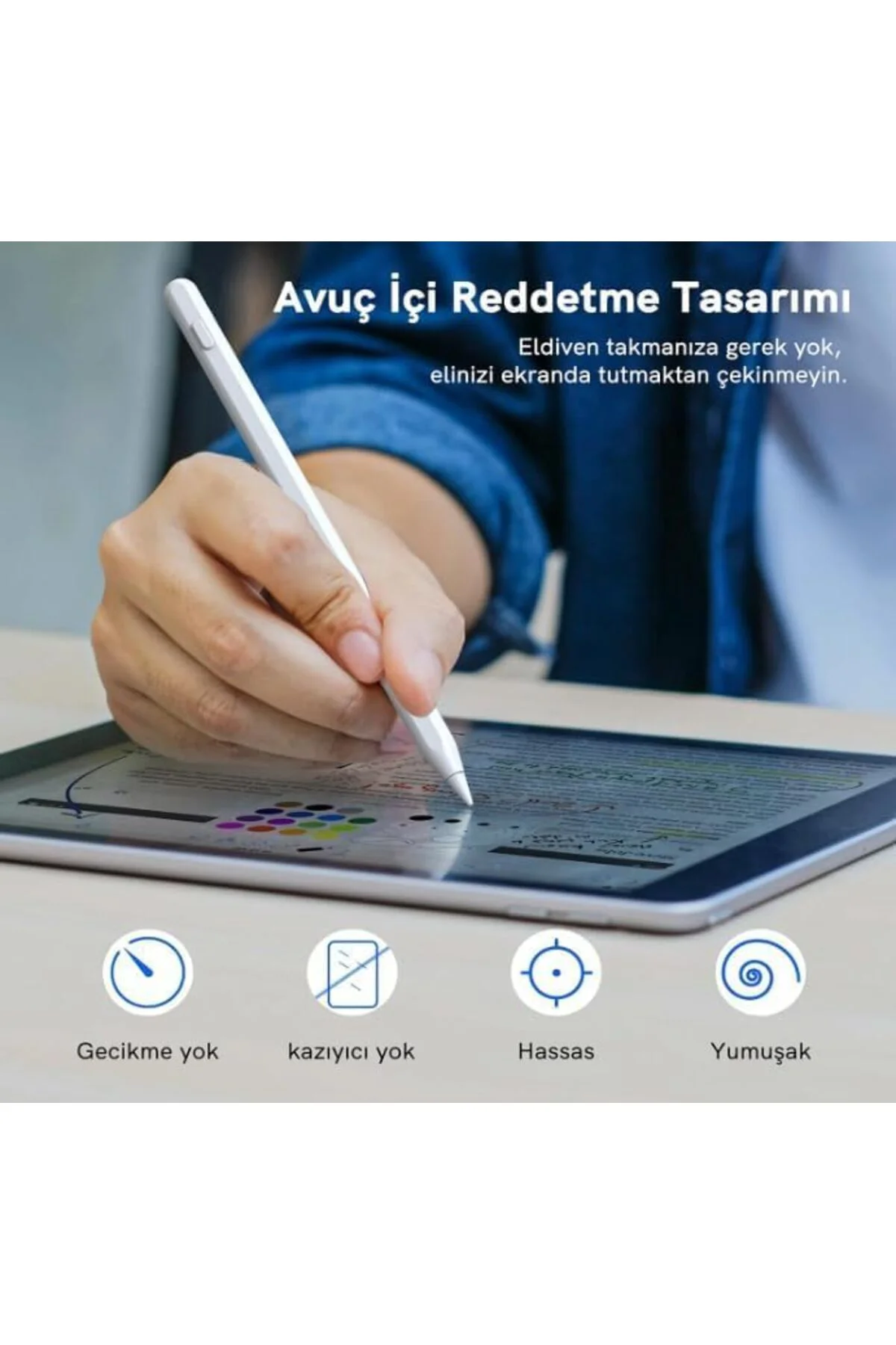 TTKTEKNOLOJİ iPad Kalem – Pencil Alternatifi iPad Pencil | USB-C 