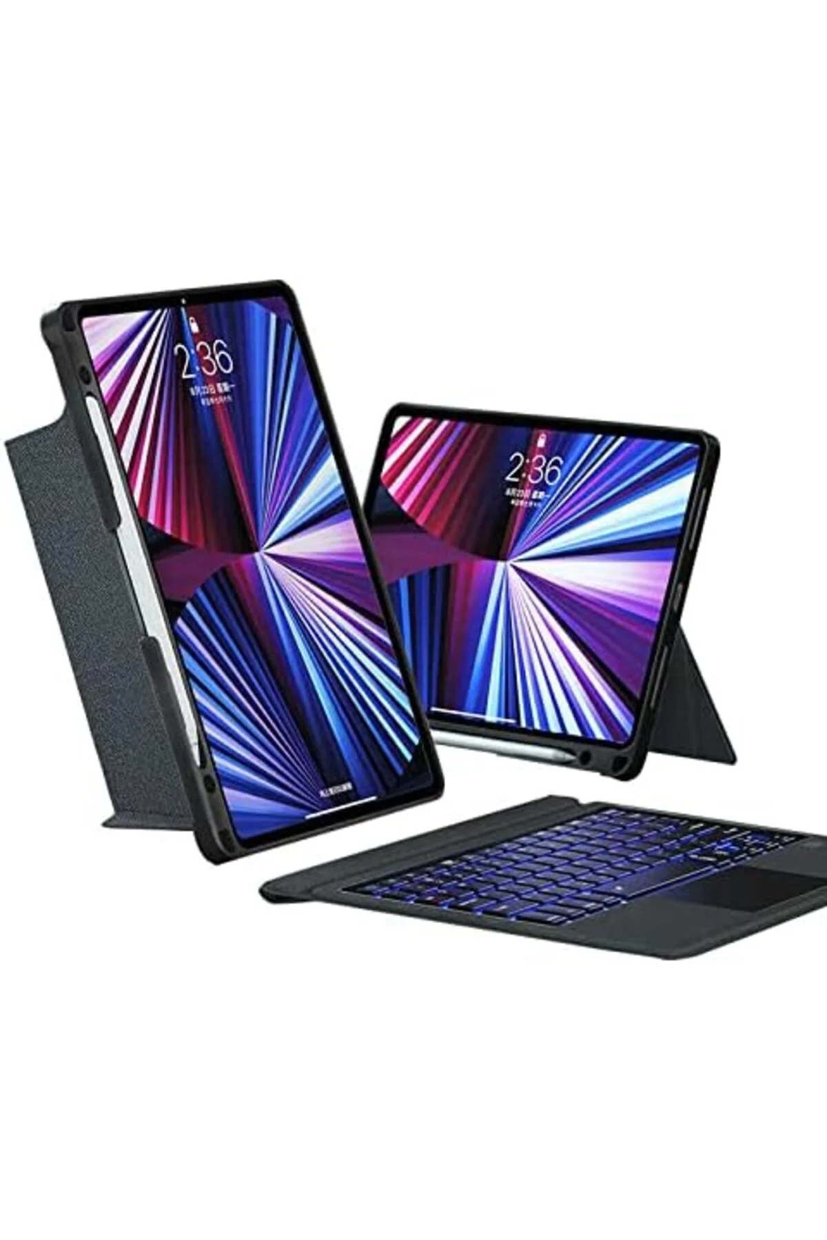 TTKTEKNOLOJİ iPad Pro 12.9 6. Nesil ile uyumlu Kılıf LED Işıklı M