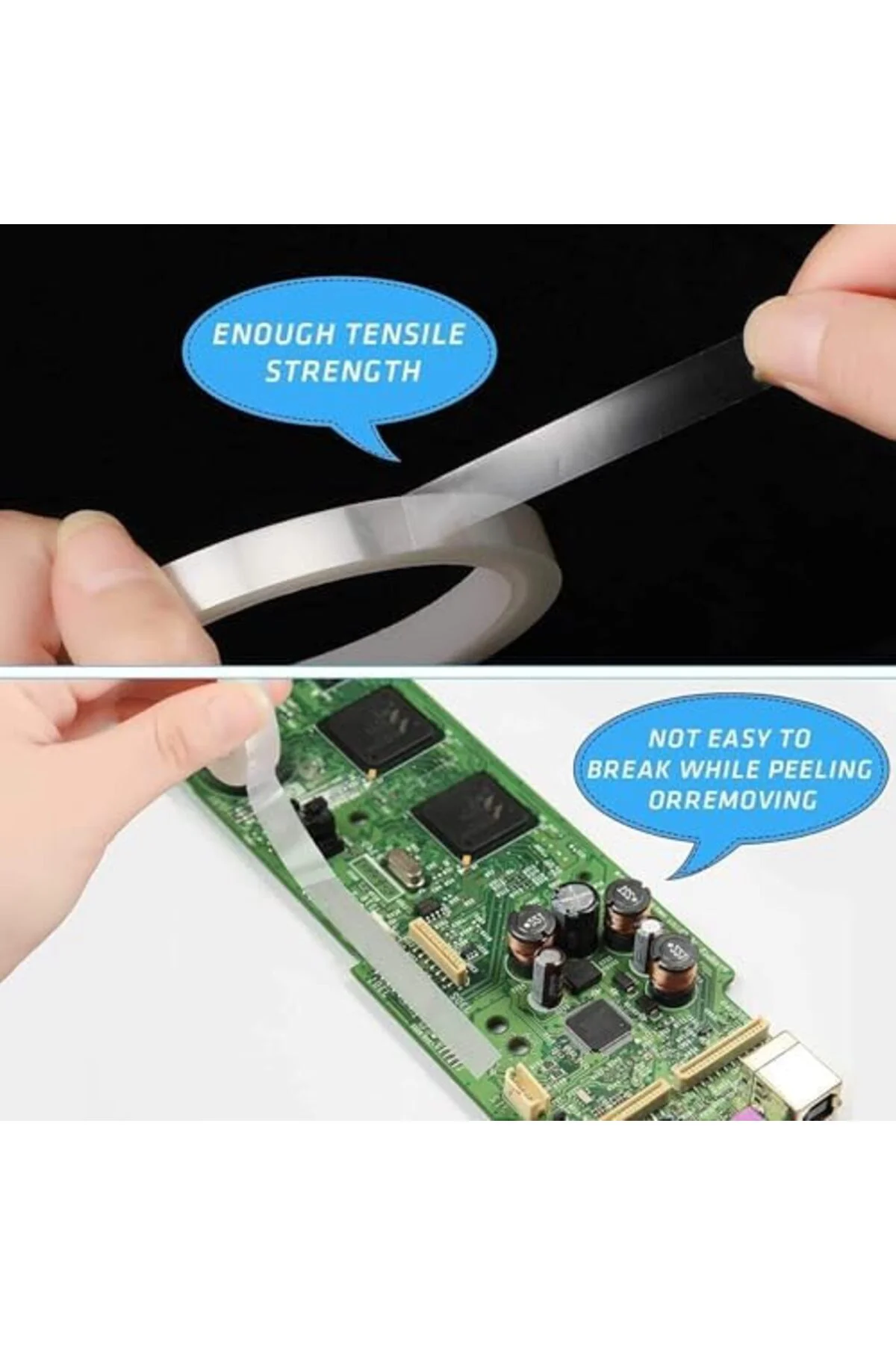 TTKTEKNOLOJİ Isıtma şeridi, 2 PCS 20mm x 33m PET yüksek ısıya day