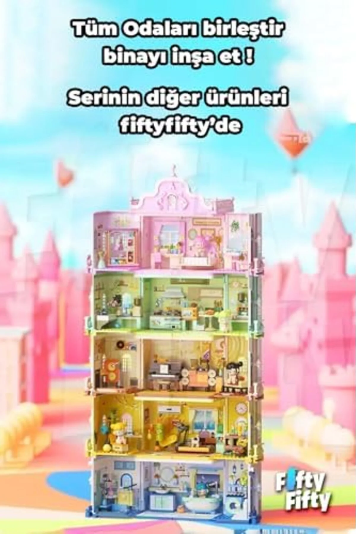 TTKTEKNOLOJİ JAKİ Nanci Serisi Yatak Odası 247 Parça Oyuncak Yapı