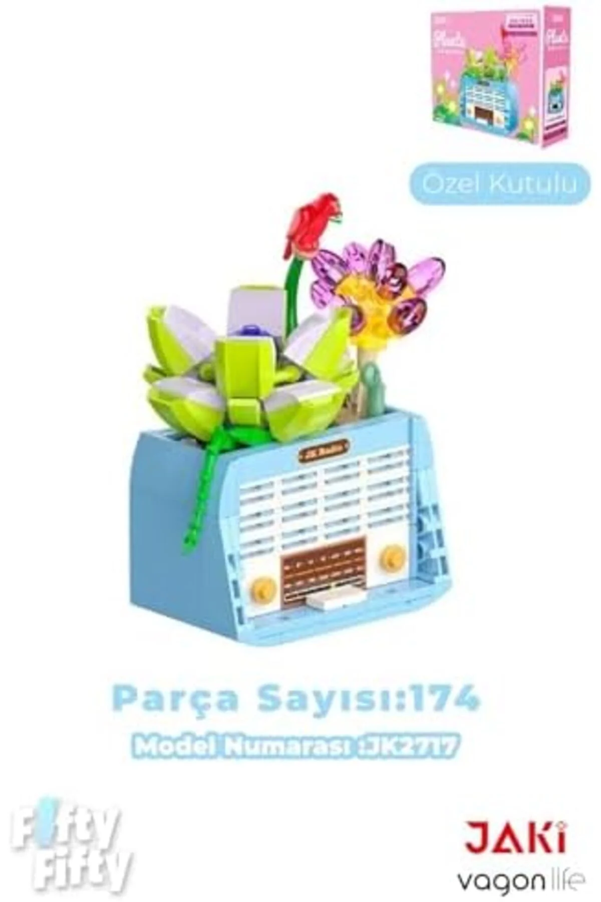 TTKTEKNOLOJİ JAKİ Plante Serisi Mutlu Radyo 174 Parça Oyucak Yapı