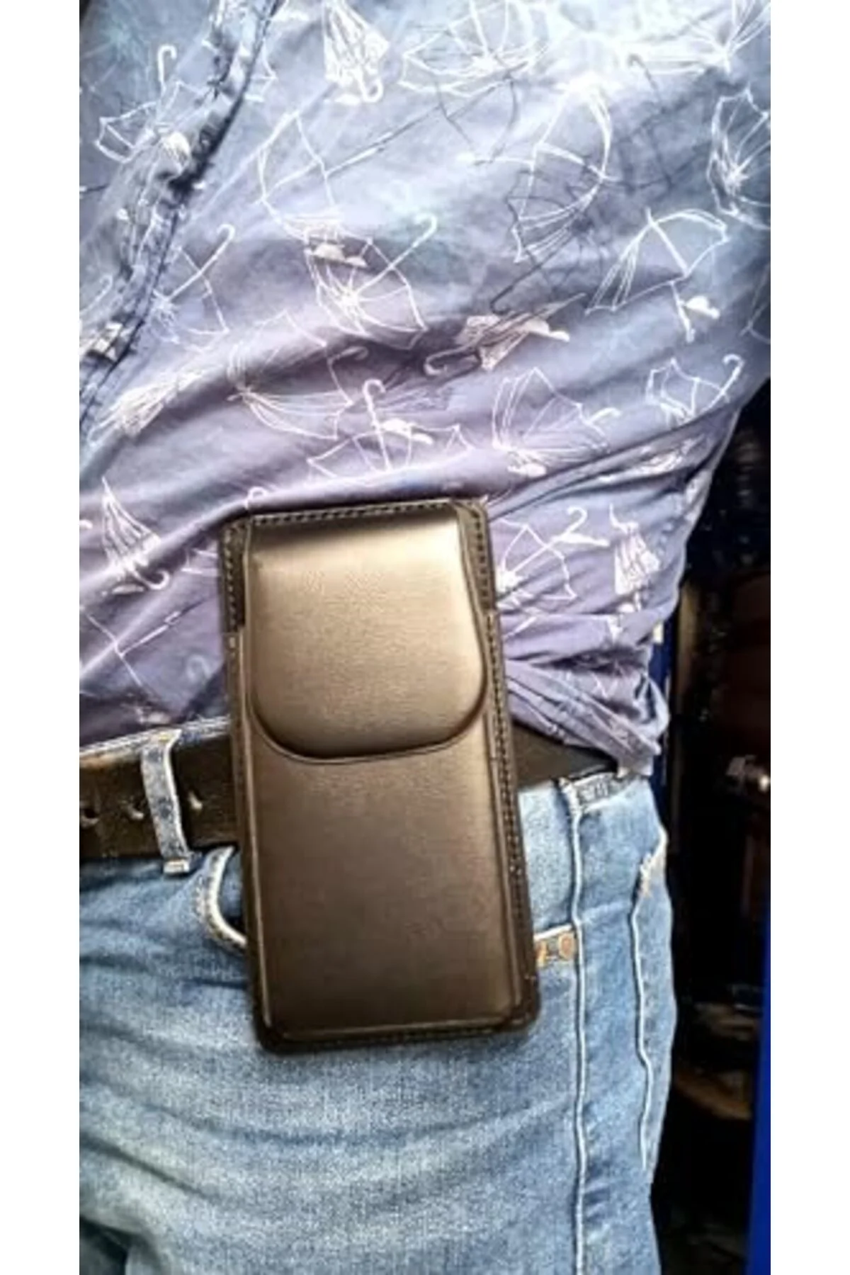 TTKTEKNOLOJİ Kemere Takılan Lüks Deri Telefon Kılıfı, Mıknatıslı,