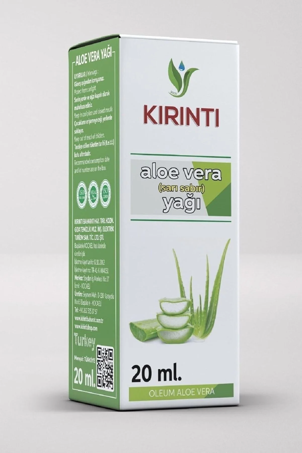 TTKTEKNOLOJİ KIRINTI 2000 Kırıntı Aloe (SARI SABIR) Yağı 20 ml KR
