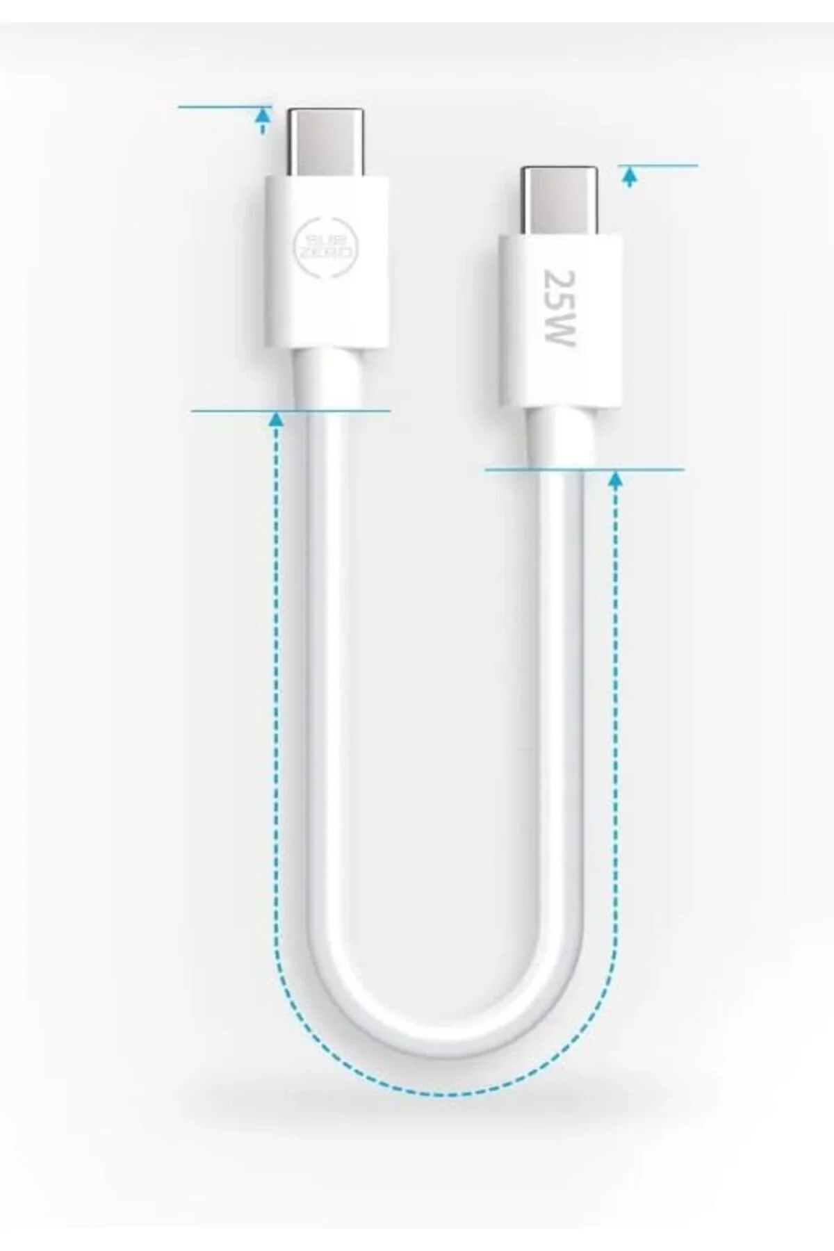 TTKTEKNOLOJİ Kısa 25 cm 20W Hızlı Type c Şarj Kablosu Çift Tarafl TTKTEKNOLOJİ Kısa 25 cm 20W Hızlı Type c Şarj Kablosu Çift Tarafl