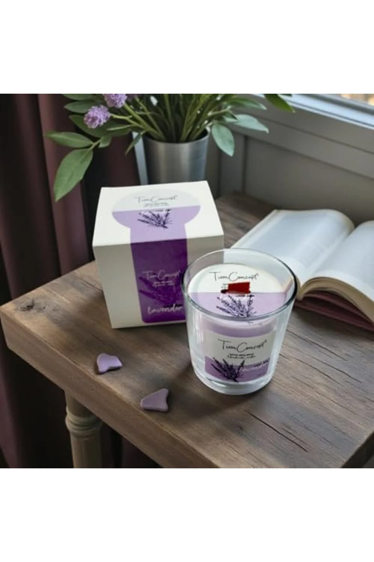 TTKTEKNOLOJİ Kokulu Mum - 150 gr Ahşap Fitilli Kokulu Mum |%100 D