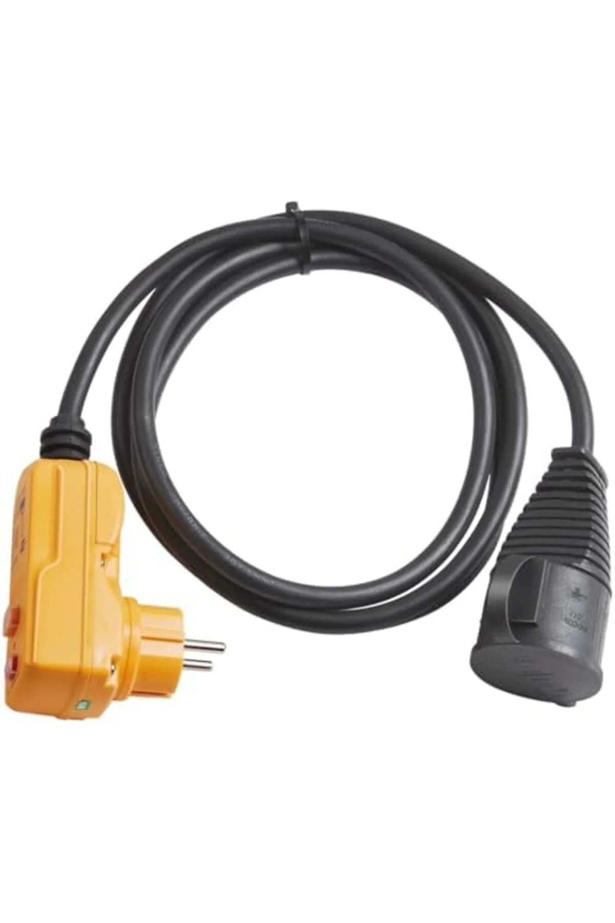 TTKTEKNOLOJİ Koruyucu adaptör kablosu FI IP44 2 m siyah H07RN-F 3