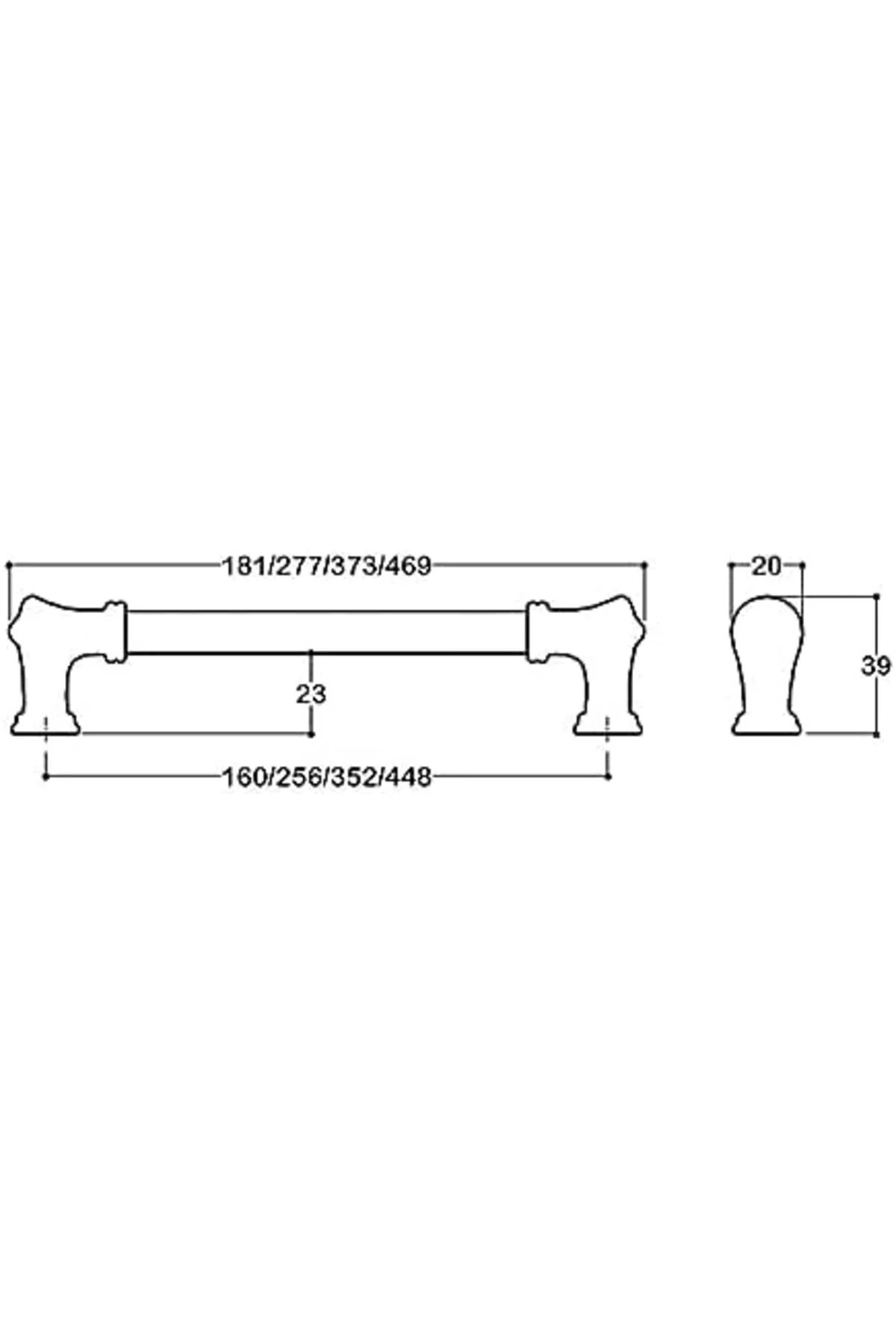 TTKTEKNOLOJİ krom renkli 160 mm Modern Kulp KRK 395519